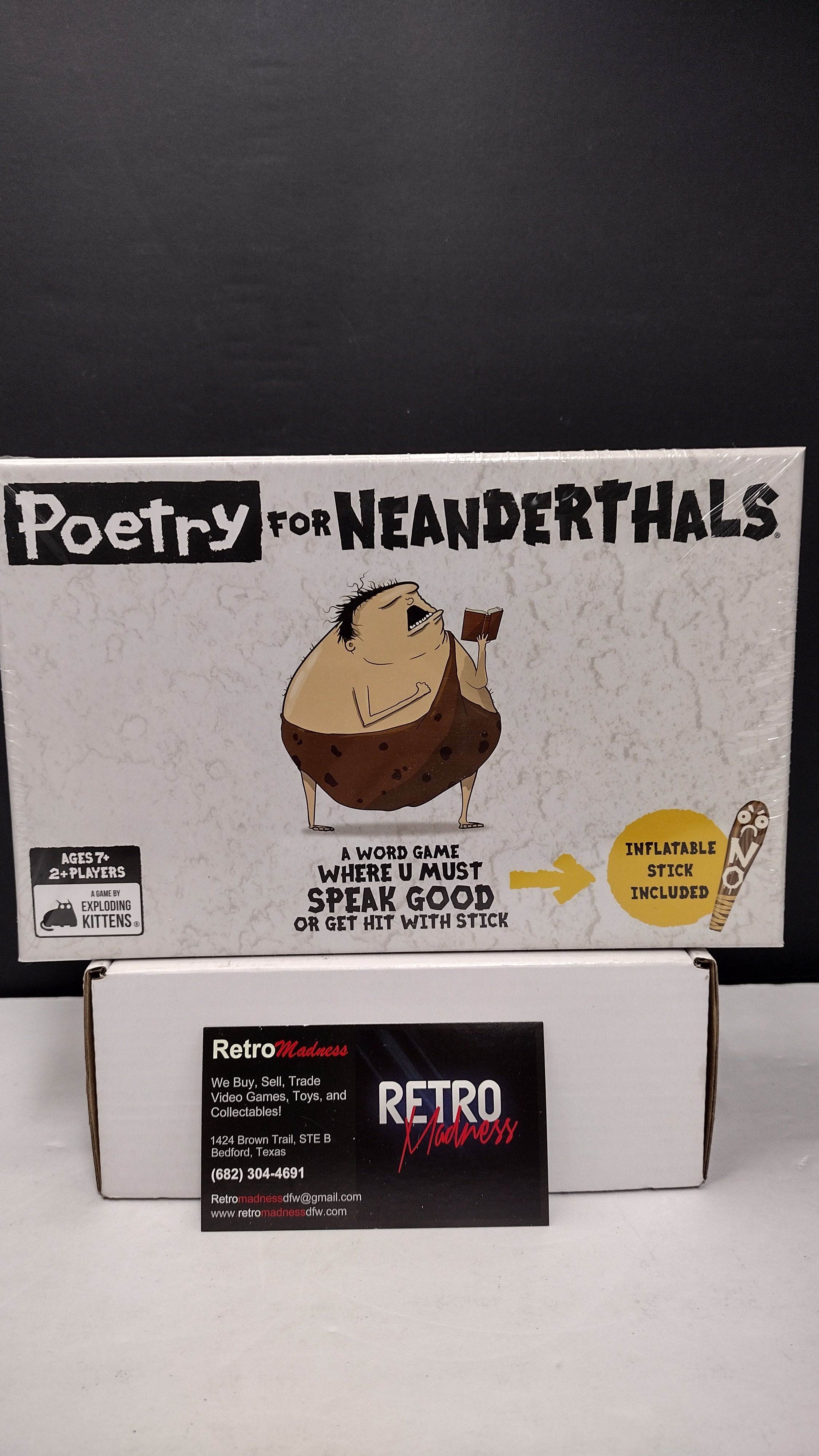 Exploding Kittens Poetry for Neanderthals Word Card Game- New/ Sealed