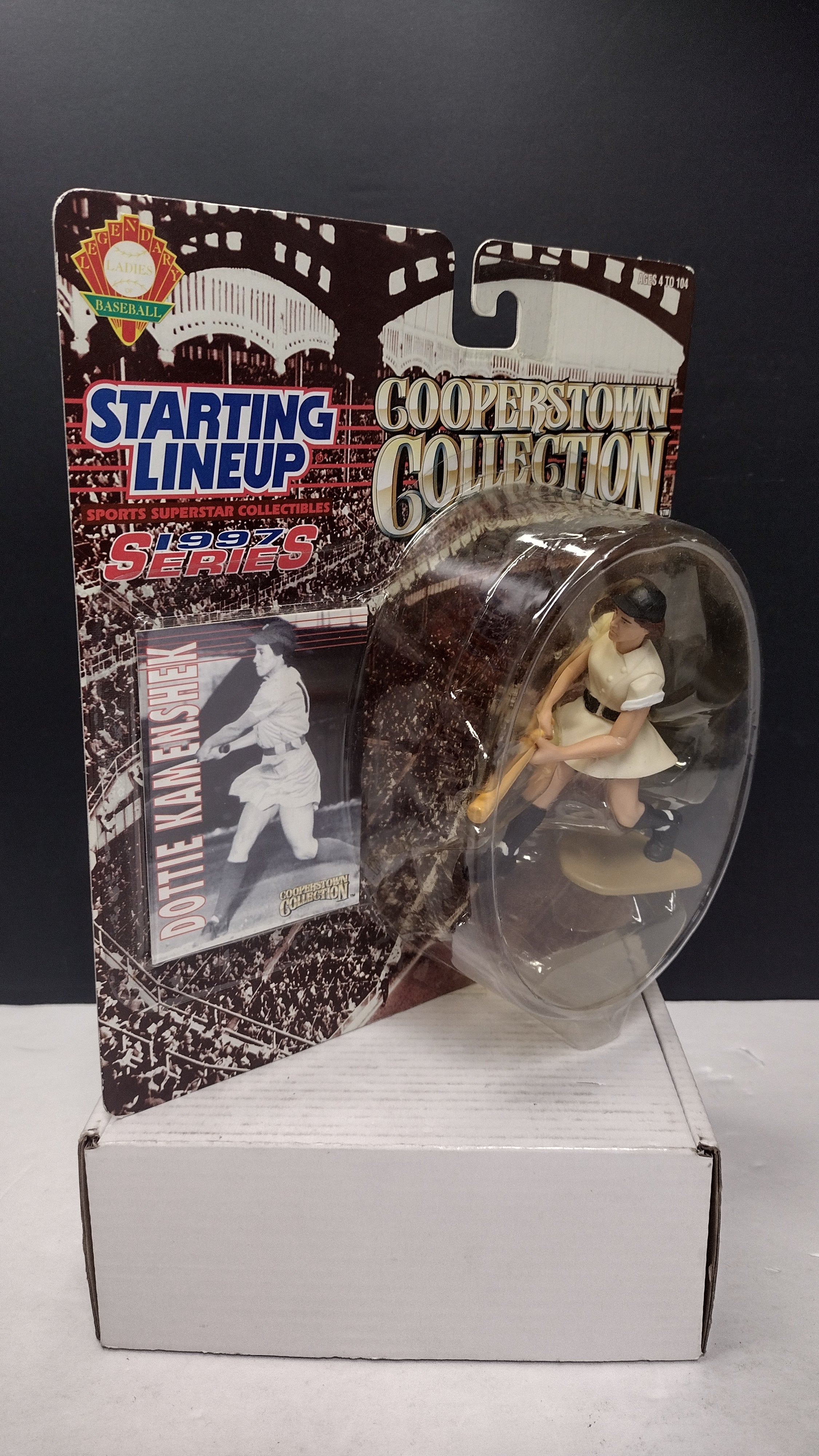 Vintage 1997 Cooperstown Collection Starting Lineup Dottie Kamenshek Figure (Kenner AAGPBL - Sealed on Card / Great Condition)
