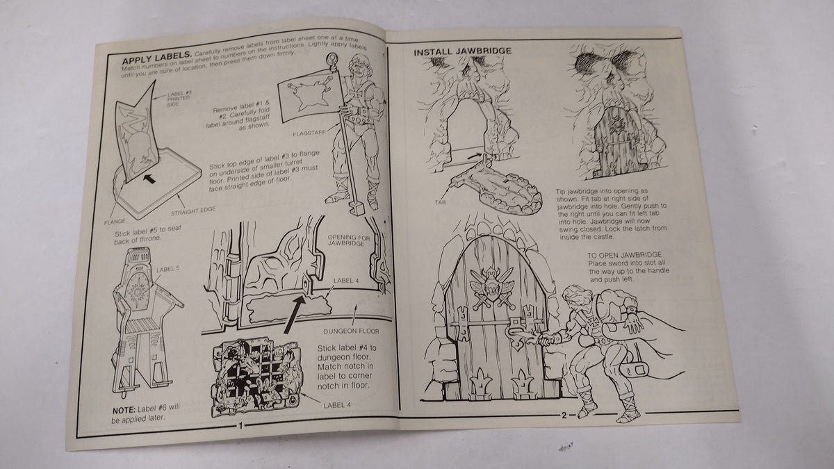 Vintage 1981 Masters of the Universe - Castle Grayskull Instructions