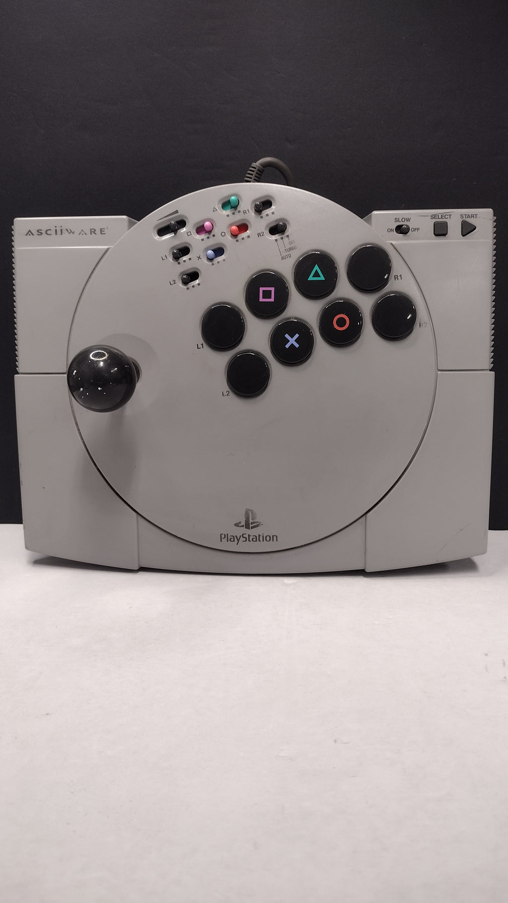 ASCII Fighter Stick V Controller PS1 PS2 ASC-0501J Arcade Joystick - Tested