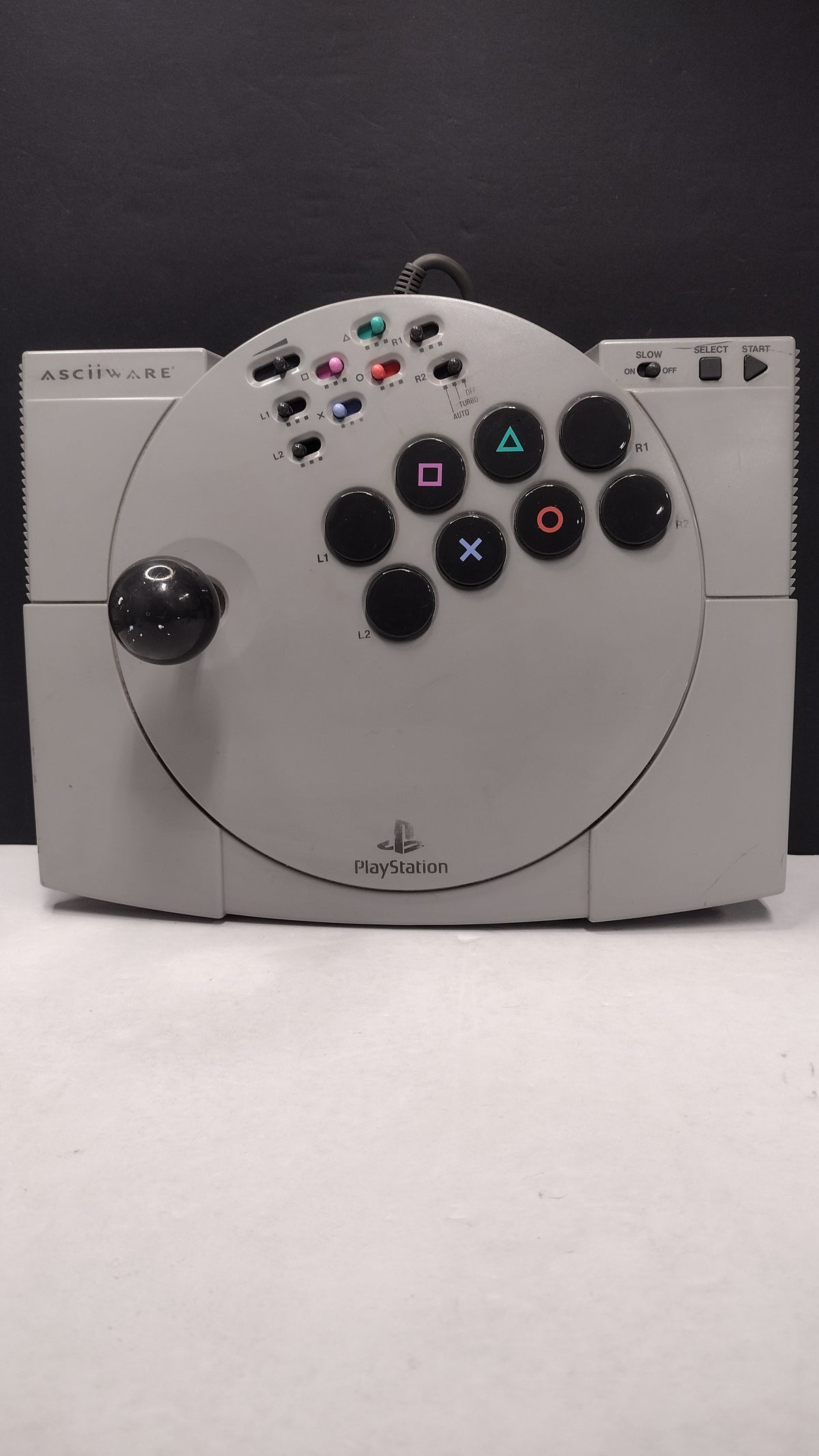 ASCII Fighter Stick V Controller PS1 PS2 ASC-0501J Arcade Joystick - Tested