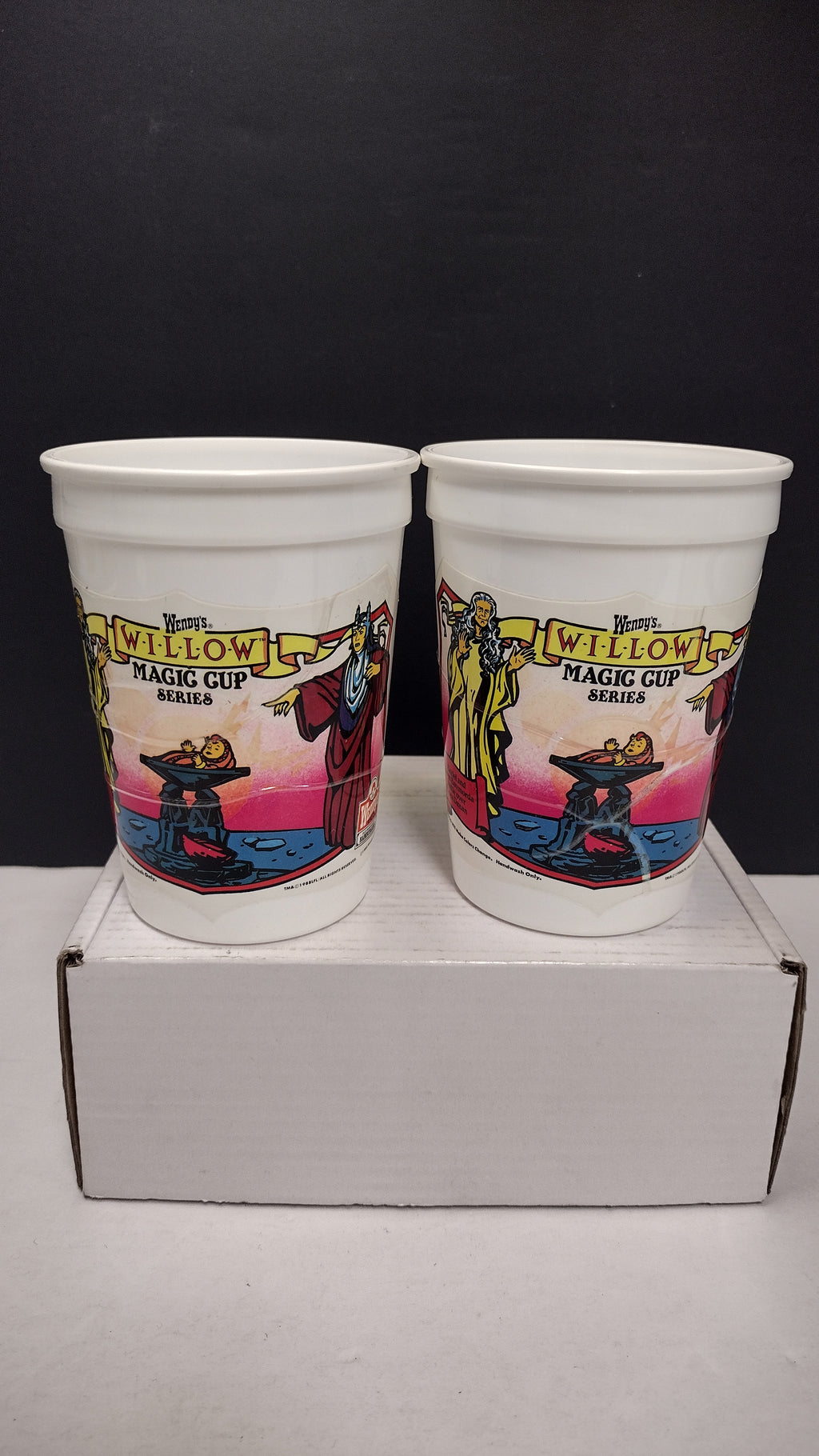 Vintage 1988 Willow Movie Wendy's Magic Cup 3-Cup Collector's Lot