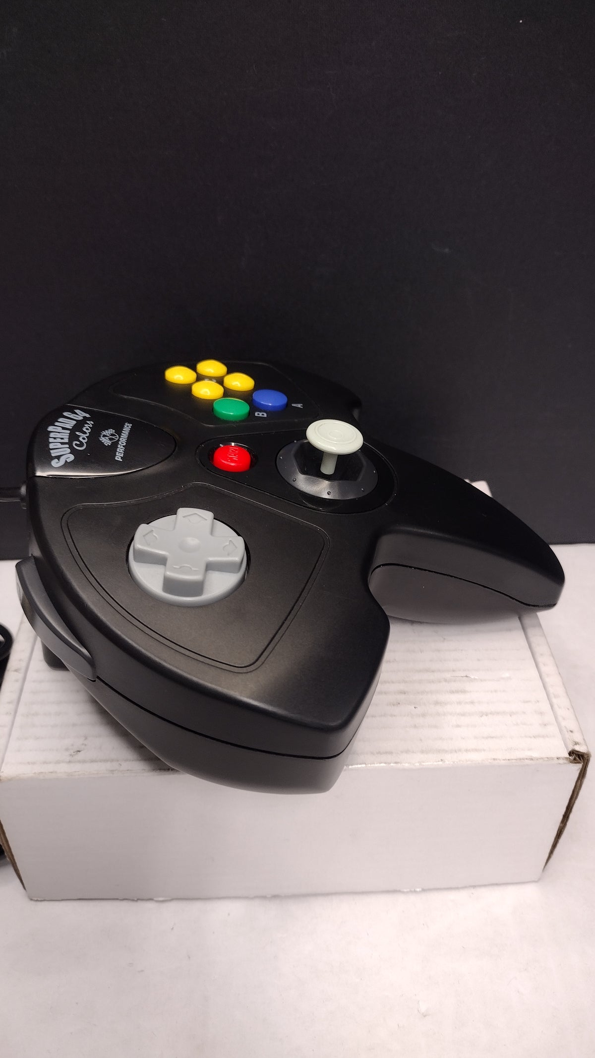 Performance SuperPad 64 Colors- Black Controller- Nintendo 64- Tested