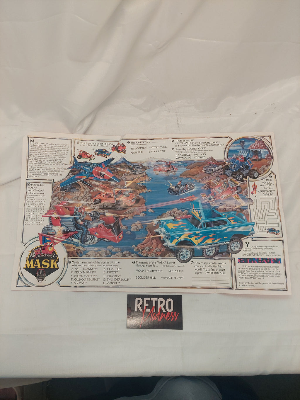 Vintage 1986 Kenner M.A.S.K. Catalog Brochure Poster