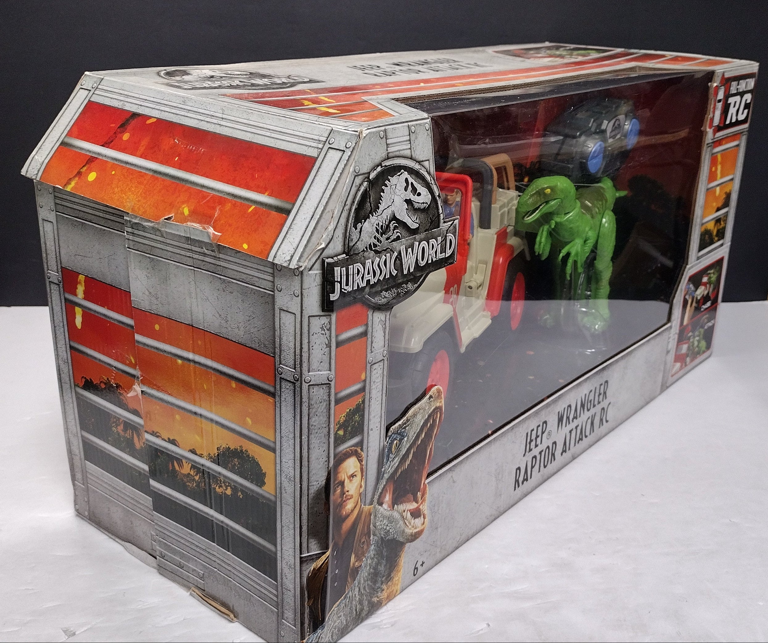 Mattel Jurassic World Jeep Wrangler Raptor Attack RC Vehicle Set FNH12 (Brand New & Factory Sealed - Minor Box Wear)