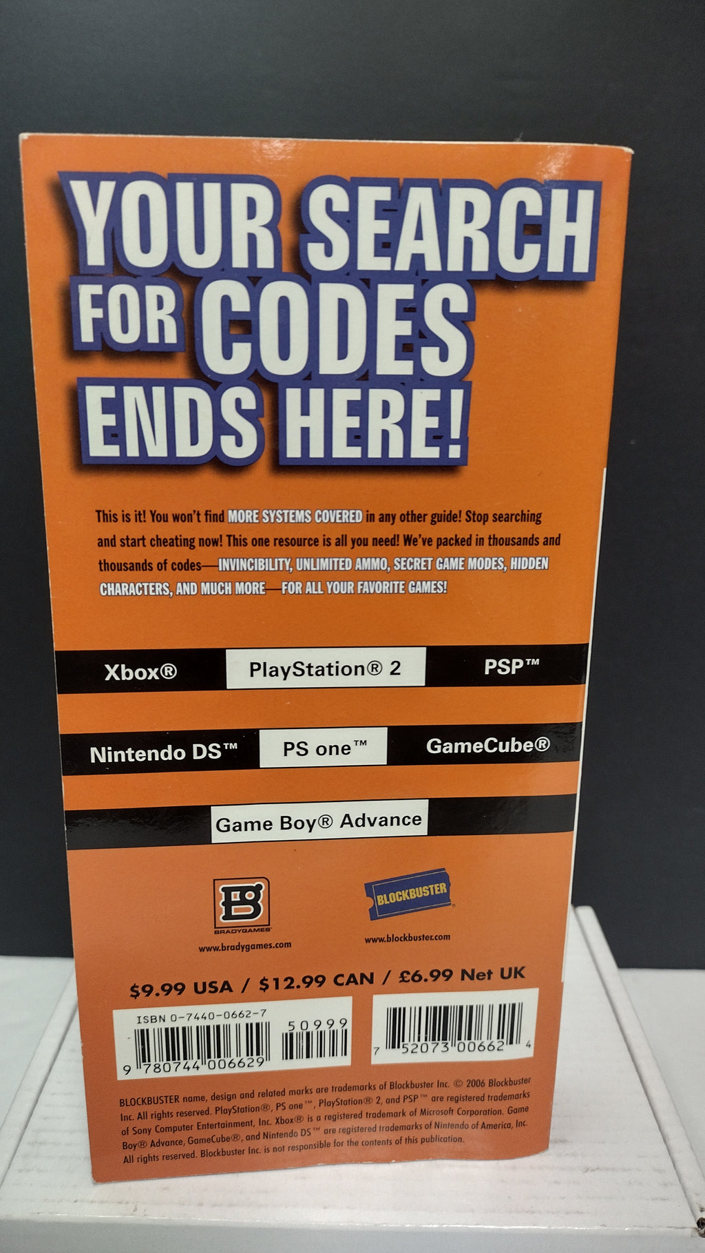 BradyGames Blockbuster Secret Codes 2006 Volume 1 Paperback