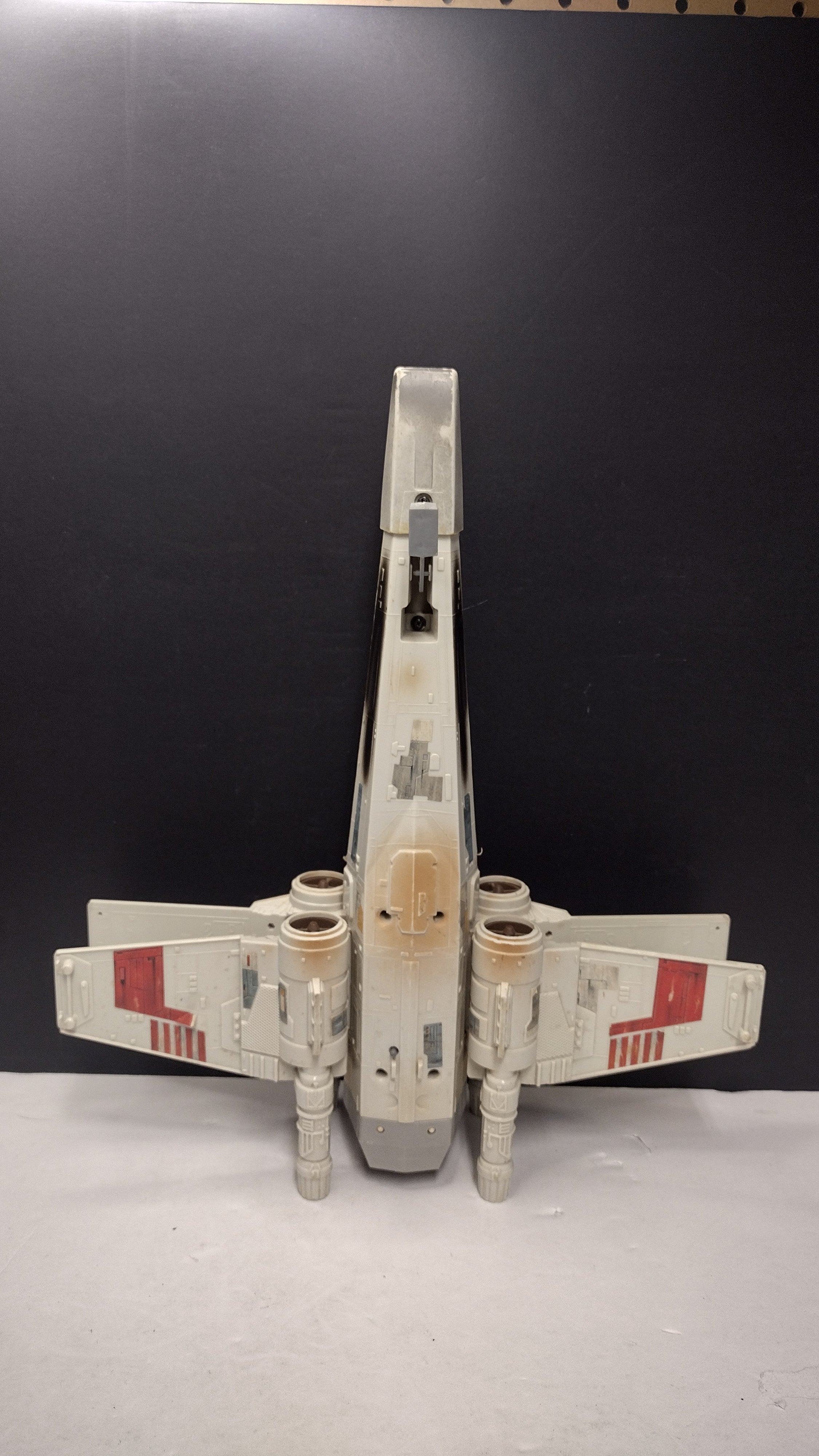 Vintage 1995 Star Wars The Power of the Force X-Wing Fighter Vehicle (Kenner / Tonka - Incomplete / Missing Wing Blasters)