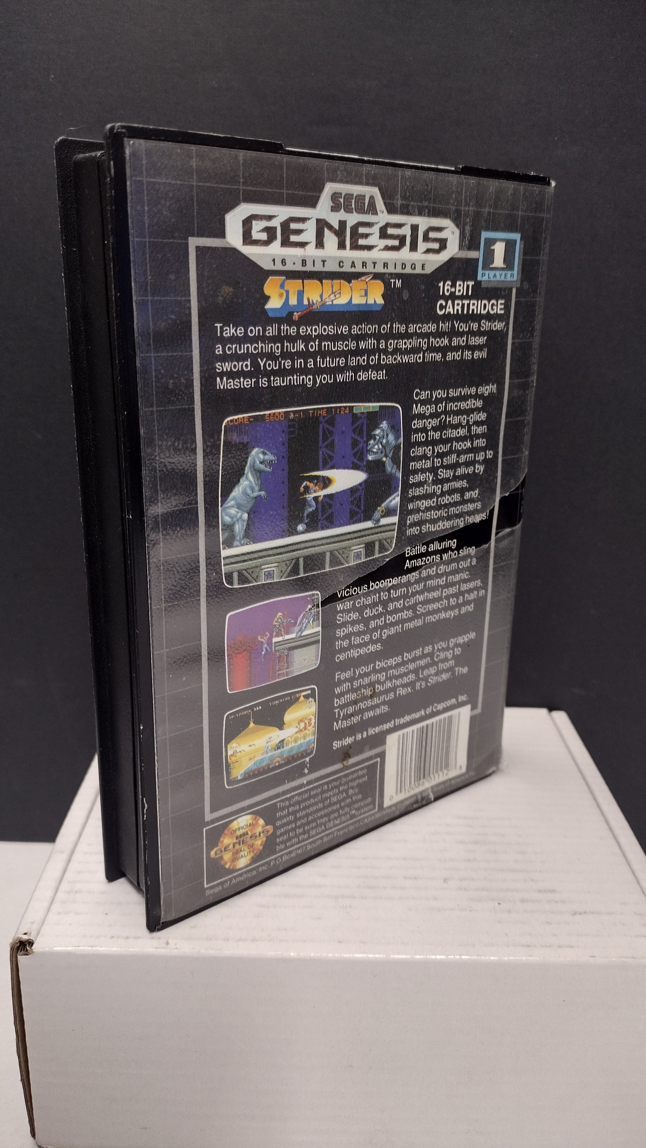 Vintage Strider Sega Genesis Box & Manual Only (No Game)
