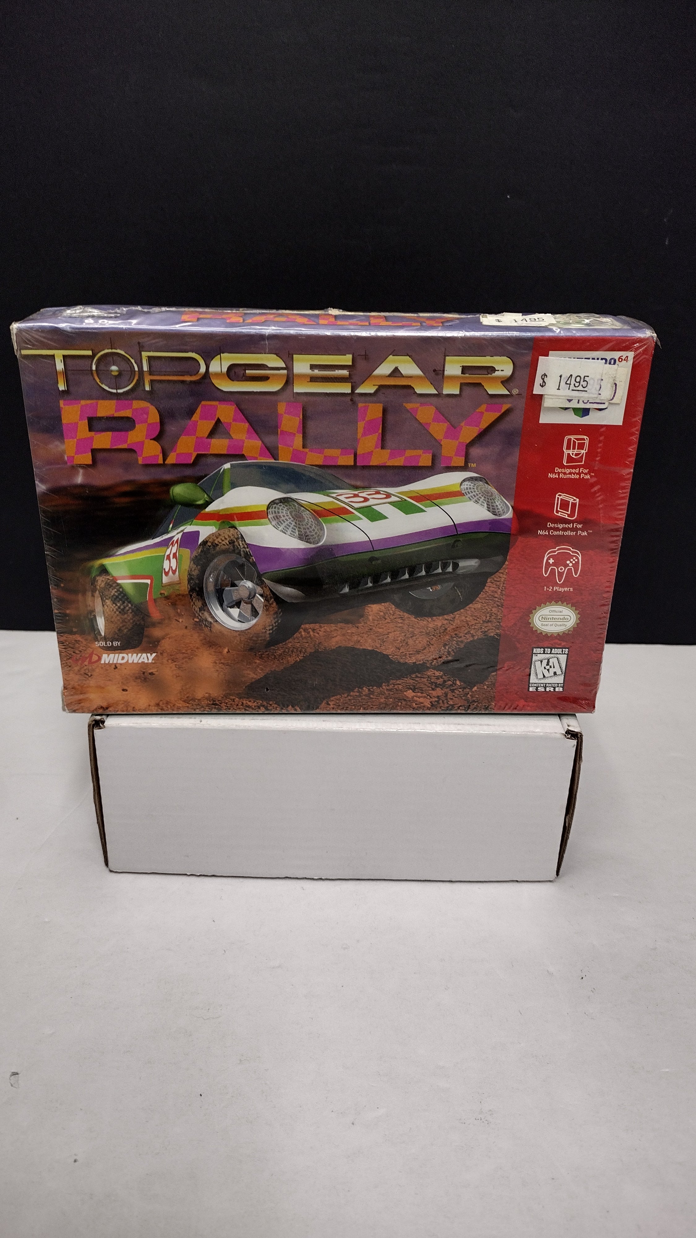 Vintage 1997 Nintendo 64 Top Gear Rally Game (Complete & Factory Sealed in Box with Protector)
