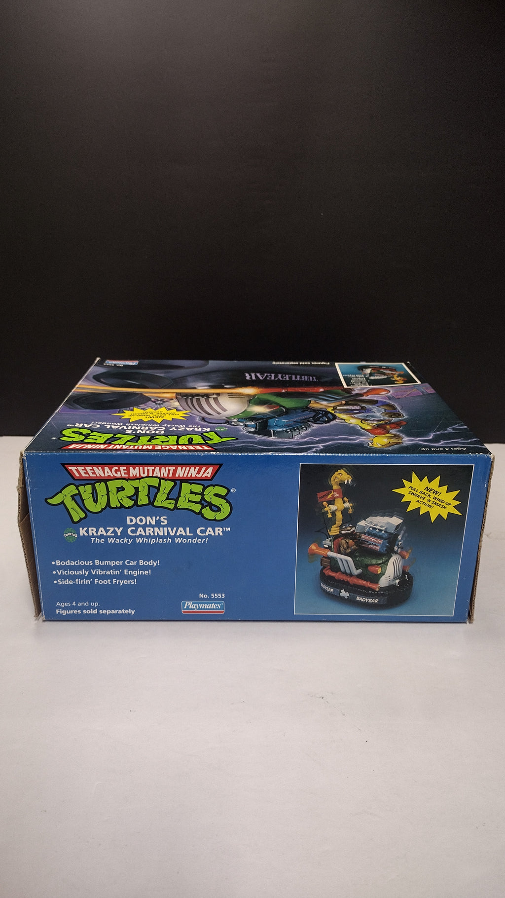 Vintage 1991 TMNT Don’s Krazy Carnival Car – Open Box with Instructions (Playmates)
