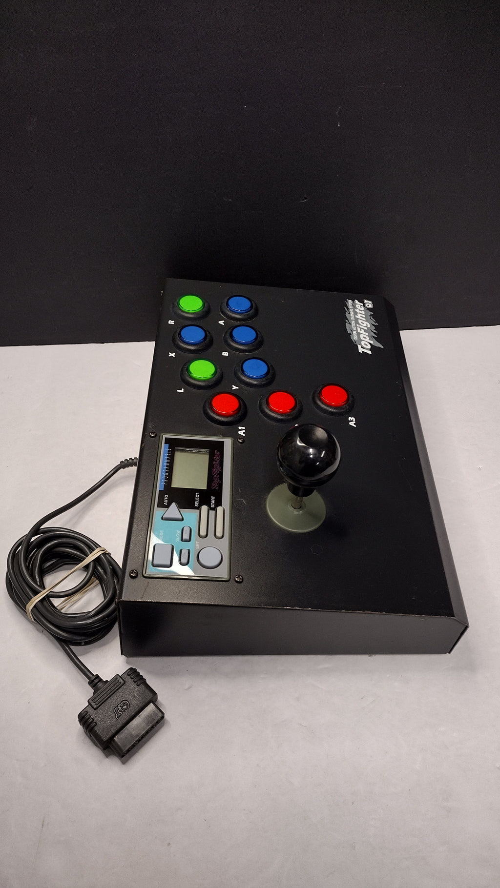 QJ Top Fighter SV-339 Arcade Stick Controller for SNES OEM Tested - Missing Rubber Foot