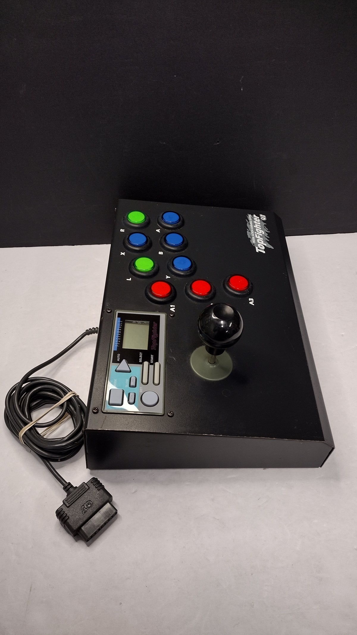 QJ Top Fighter SV-339 Arcade Stick Controller for SNES OEM Tested - Missing Rubber Foot