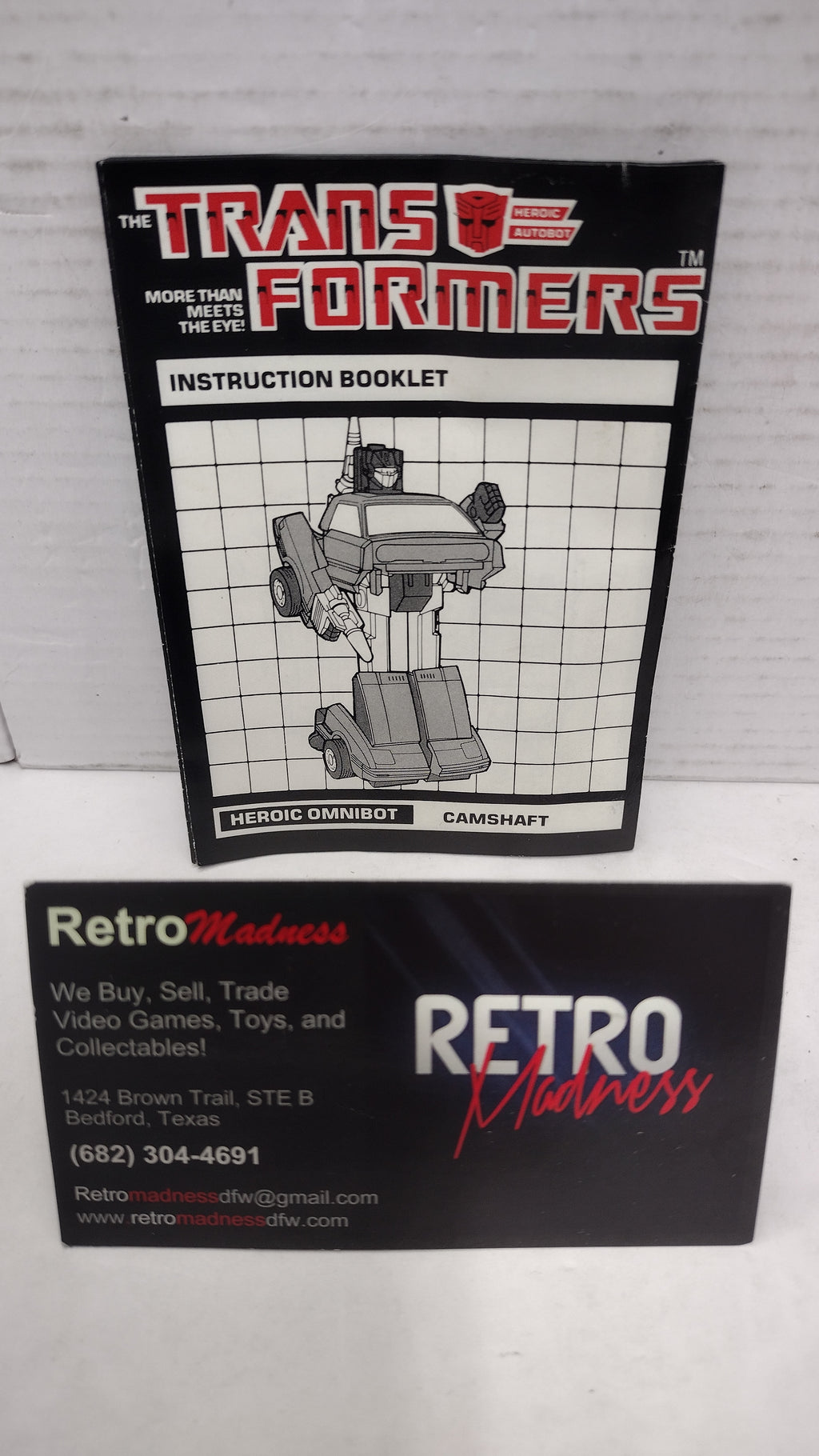 Vintage 1984 Original G1 Transformers Omnibot Camshaft - Instruction Booklet