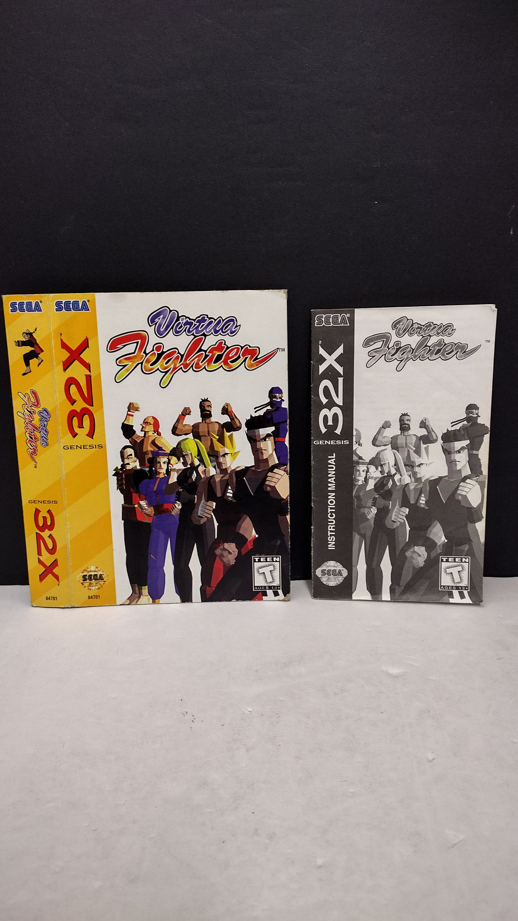 Sega Genesis 32X Virtua Fighter Authentic Original Box and Manual ONLY