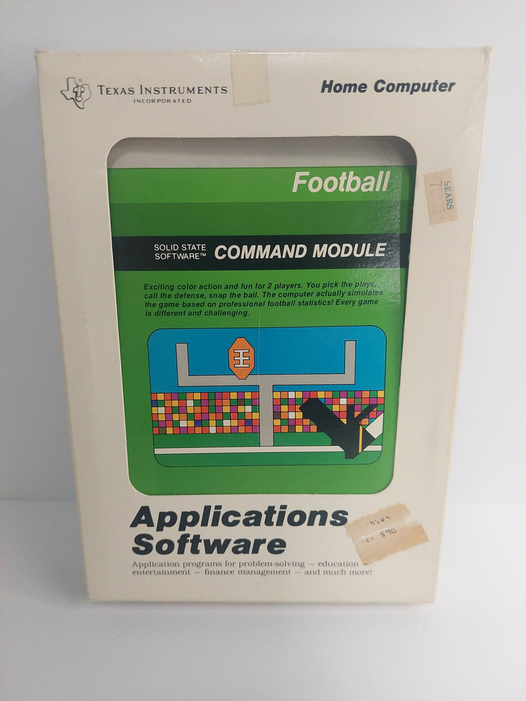 Texas Instruments Home Computer Applications Software Football Untested