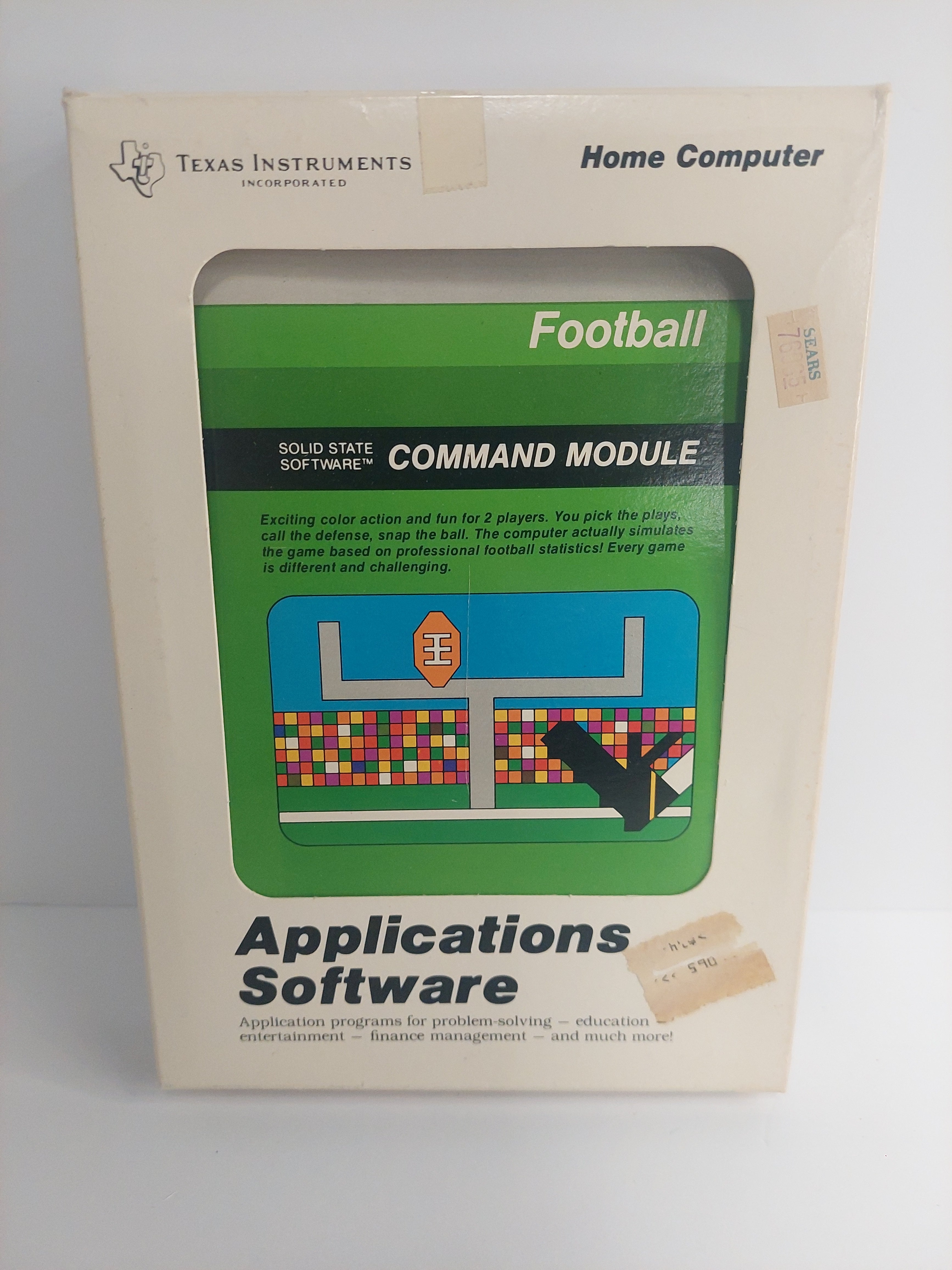 Texas Instruments Home Computer Applications Software Football Untested