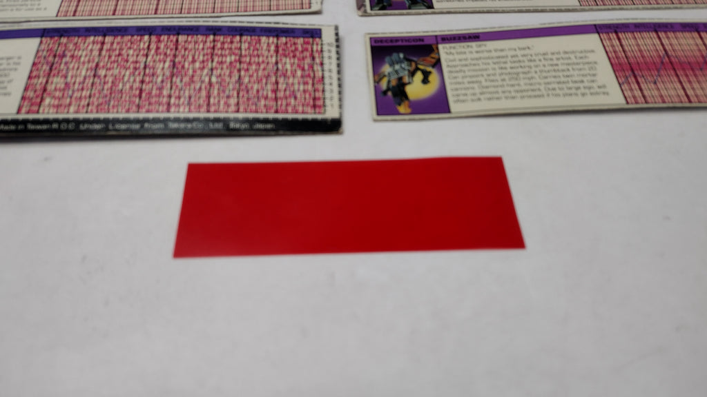 Vintage G1 Transformers Tech Specs Card & Reader Lot A