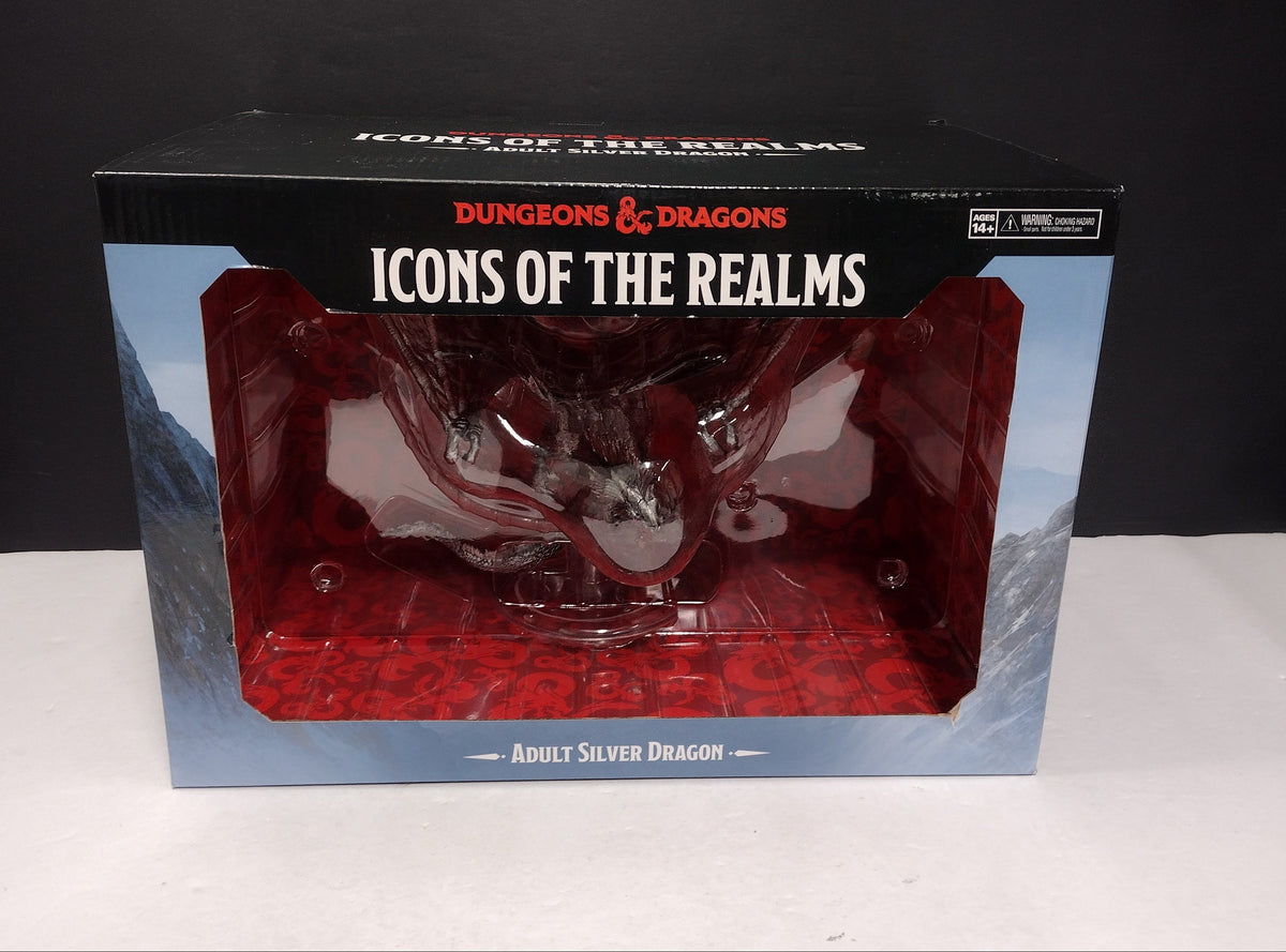D&D Icons of the Realms Adult Silver Dragon Figure WizKids Sealed Box