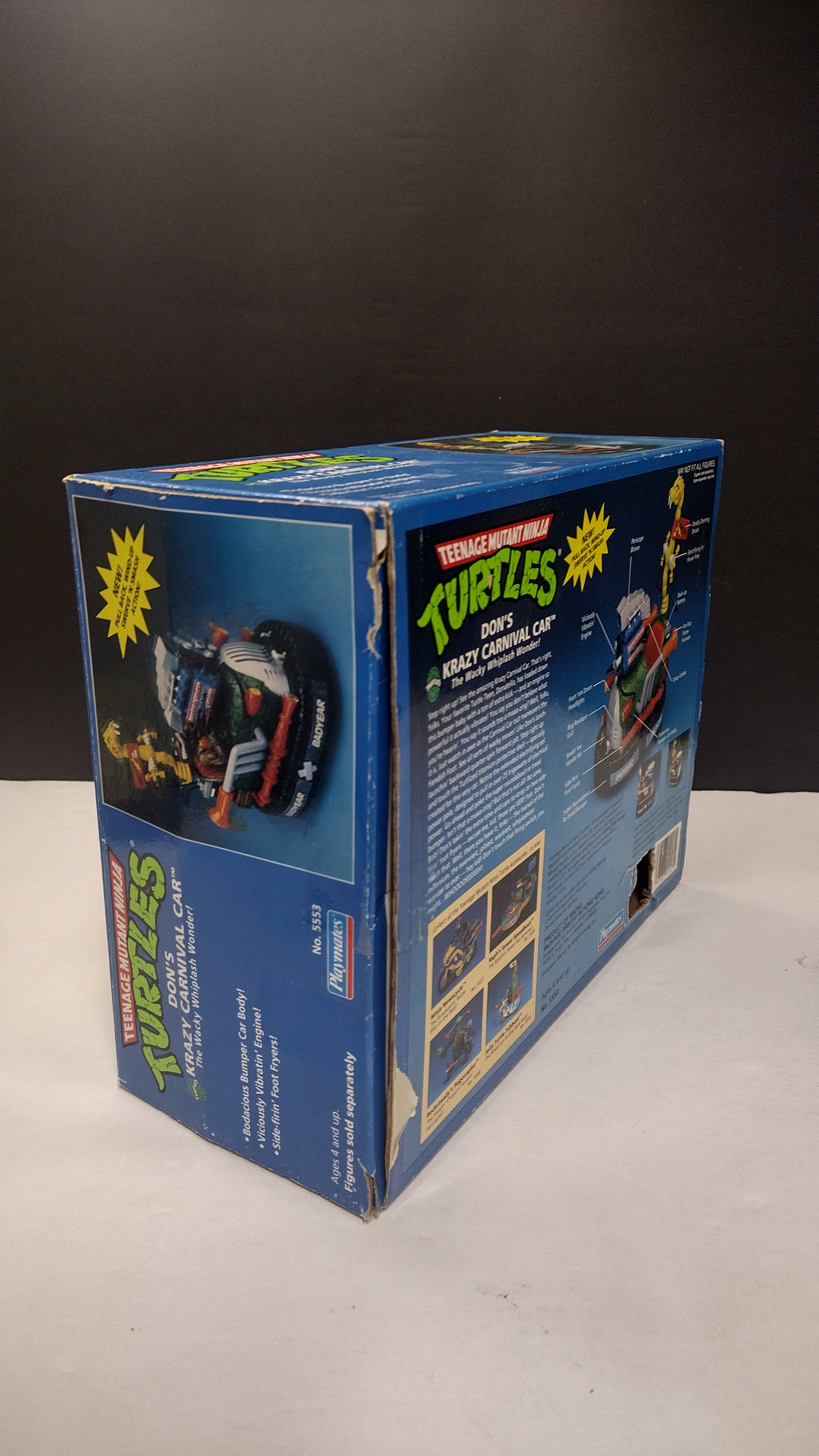 Vintage 1991 TMNT Don’s Krazy Carnival Car – Open Box with Instructions (Playmates)