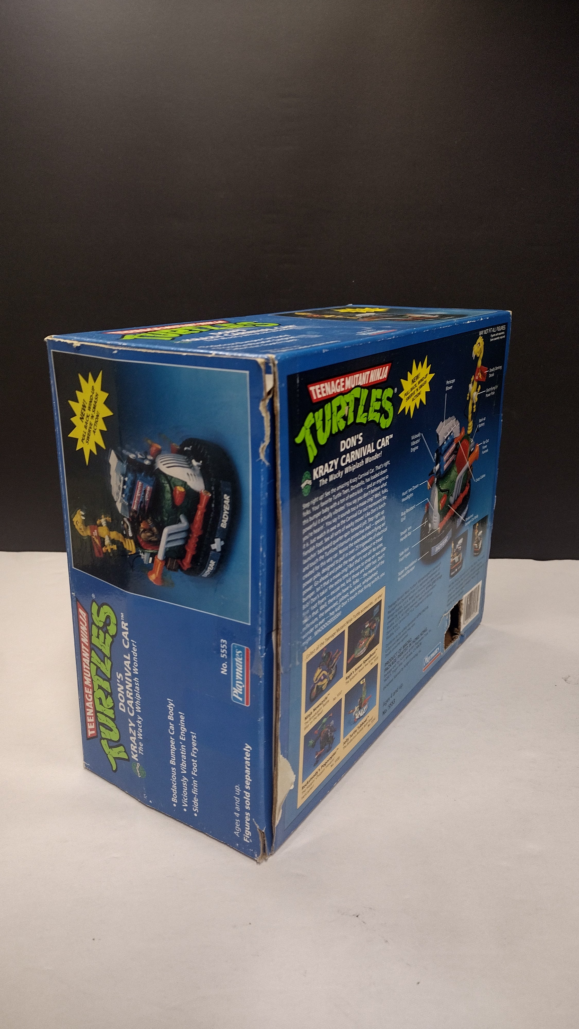 Vintage 1991 TMNT Don’s Krazy Carnival Car – Open Box with Instructions (Playmates)
