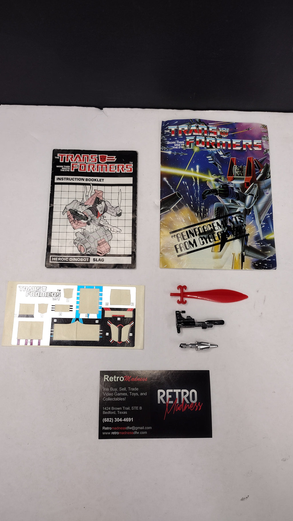 Vintage Original G1 Transformers Slag Accessories & Inserts Lot