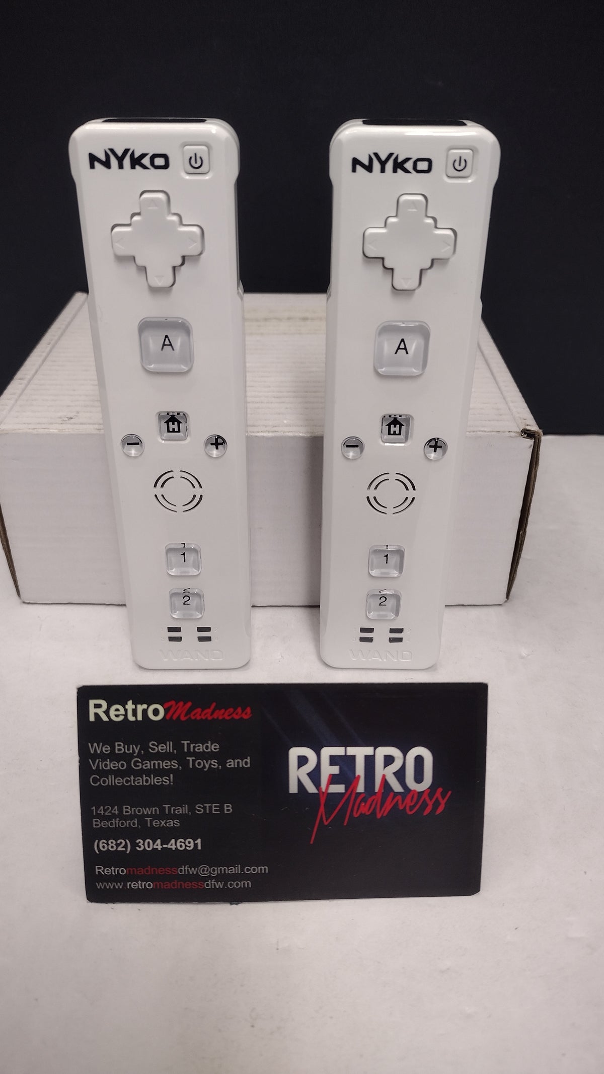 Nyko Wand Nintendo Wii Controller Pair- White NLG054785- Tested