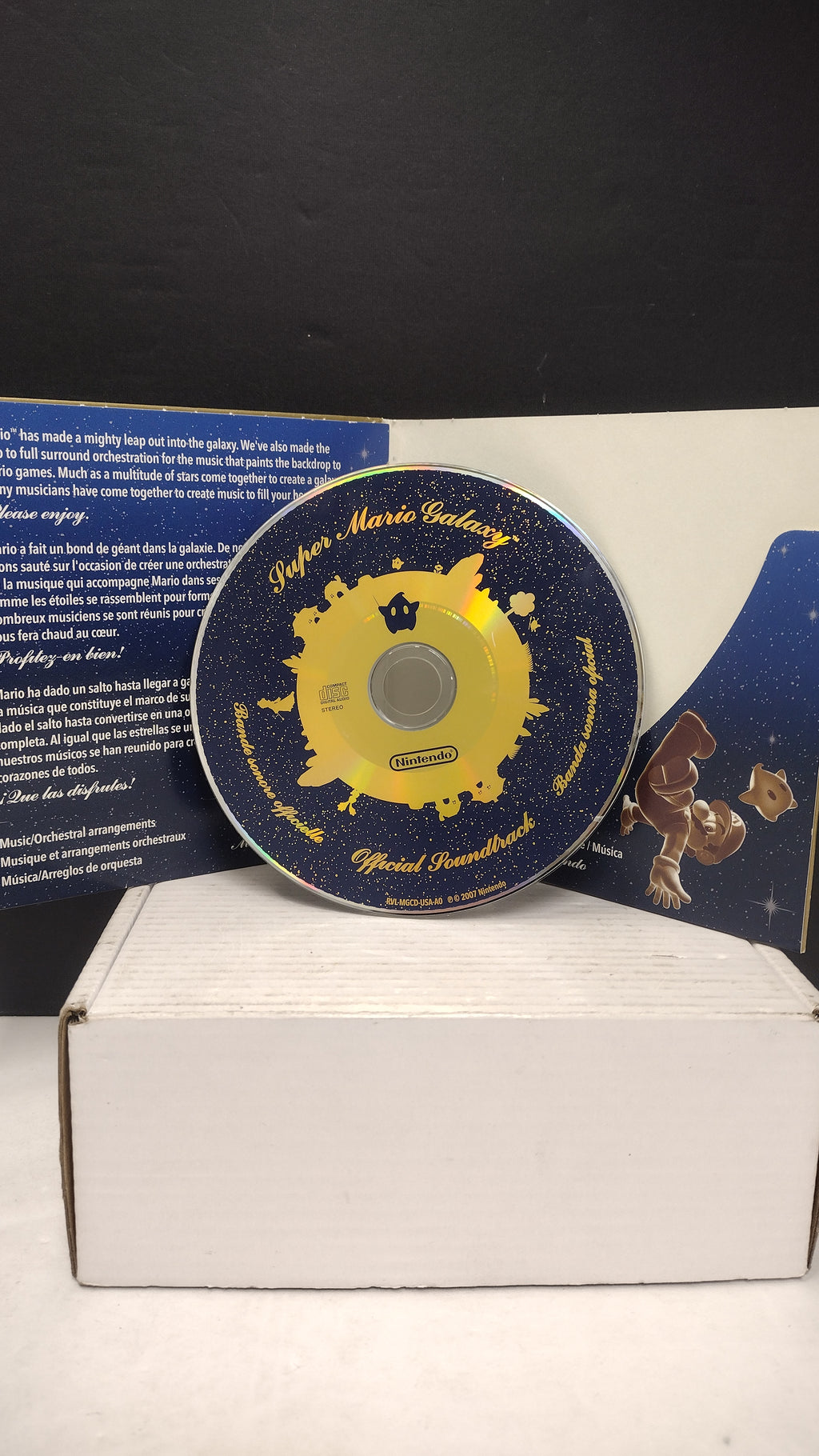 Super Mario Galaxy Soundtrack CD Nintendo 2007 with Cardboard Sleeve & Disc