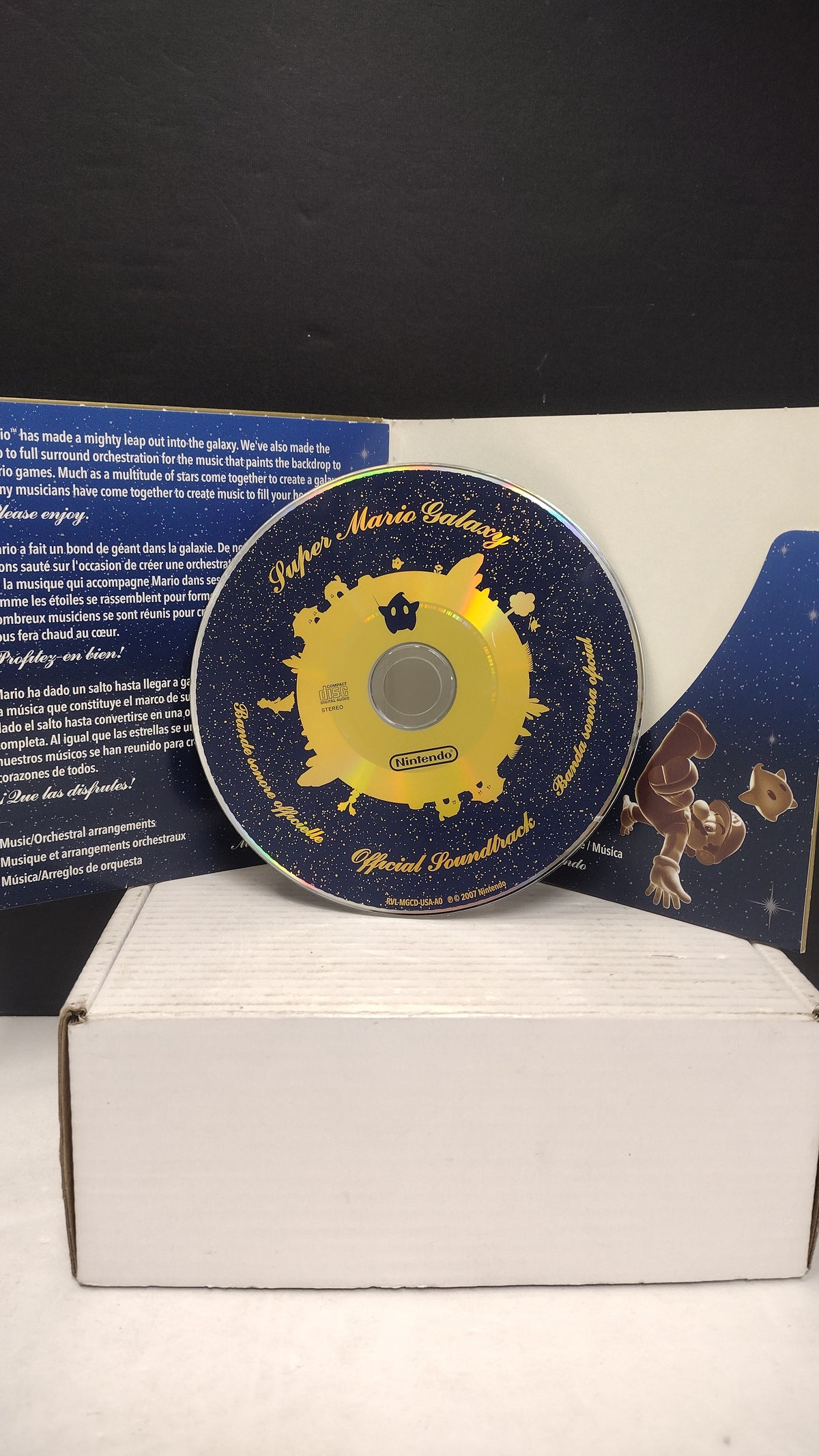 Super Mario Galaxy Soundtrack CD Nintendo 2007 with Cardboard Sleeve & Disc