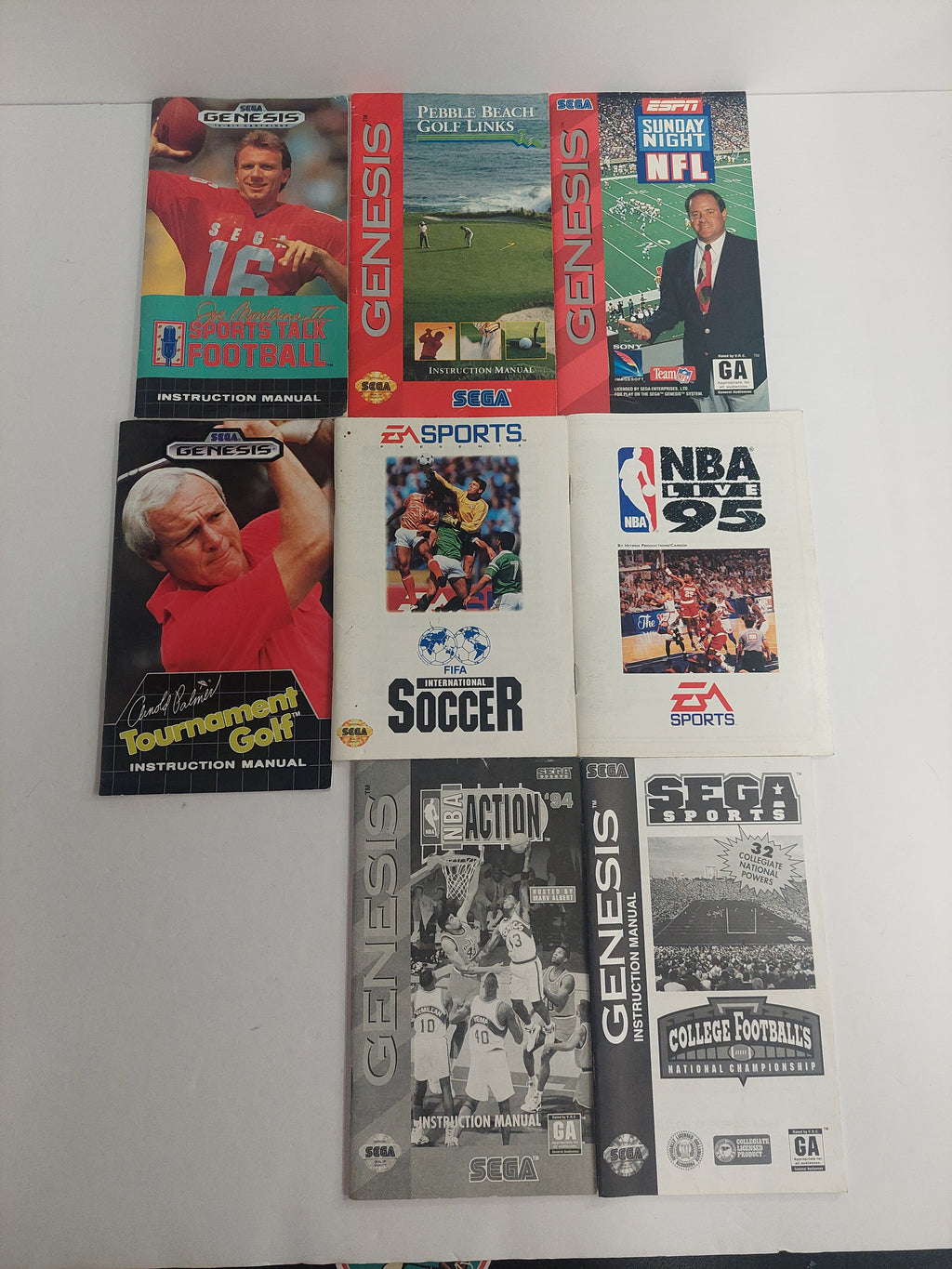 Sega Genesis Sega Sports Manual Instruction Booklet Lot
