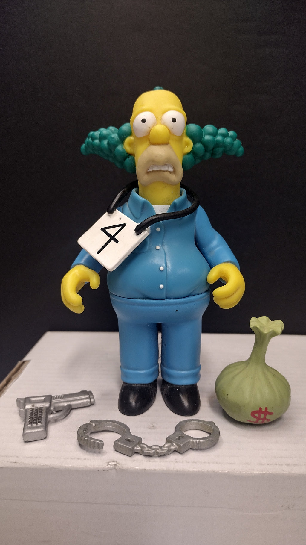Vintage 2002 Playmates The Simpsons "Busted" Krusty the Clown Interactive Figure (Series 9) – Loose & 100% Complete