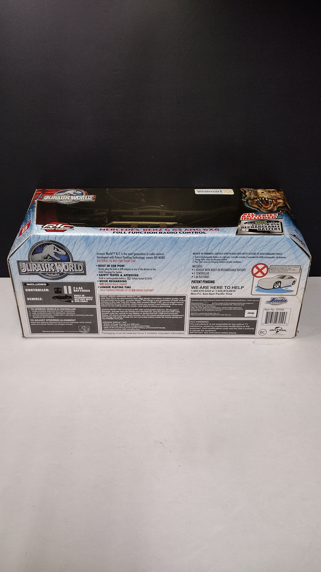 Jada Toys Jurassic World Mercedes-Benz G63 AMG 6x6 Die-Cast Truck (1:24 Scale) — RARE!