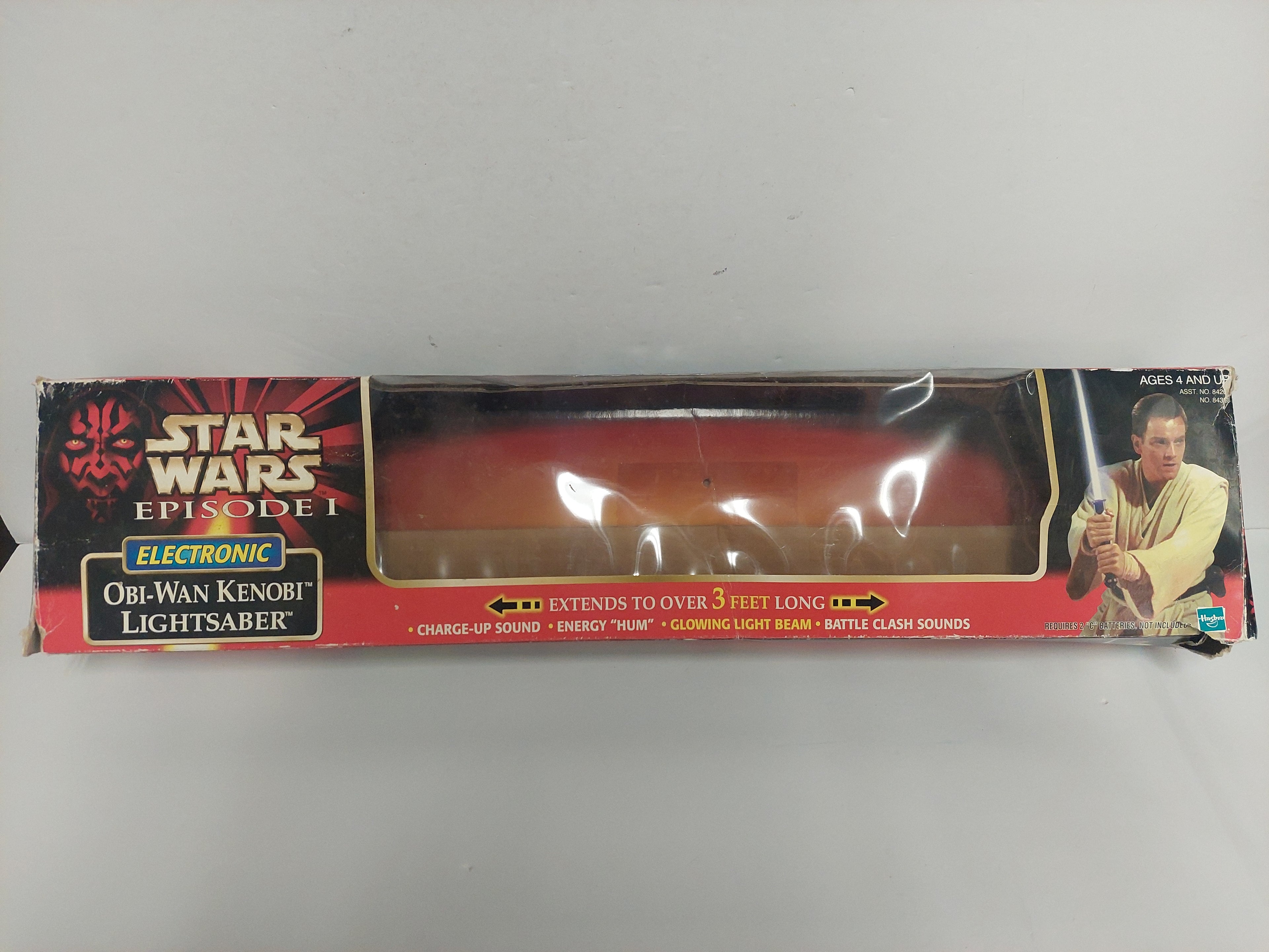 Vintage Star Wars Episode I Electronic Obi-Wan Kenobi Lightsaber Box ONLY