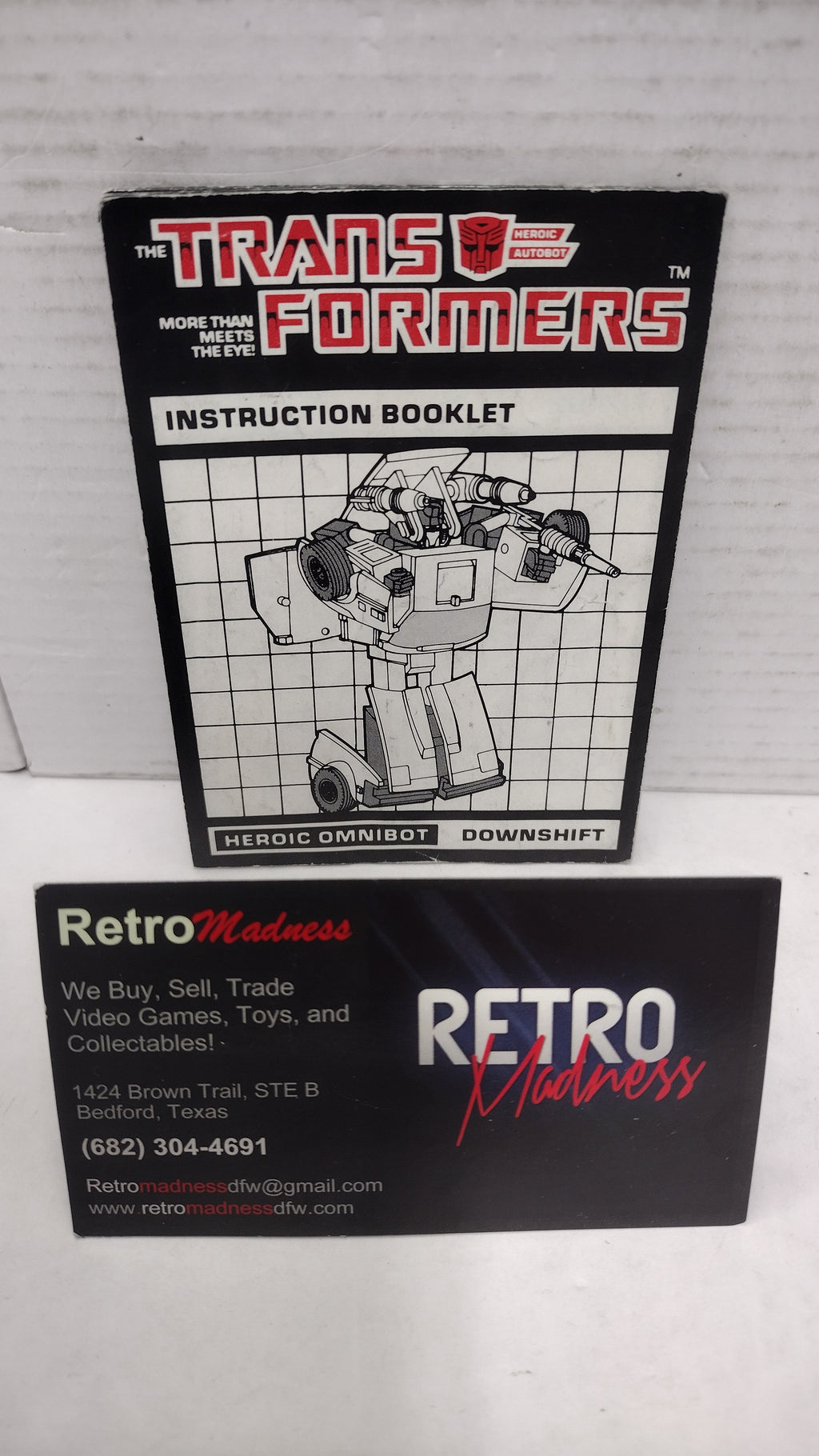 Vintage 1984 Original G1 Transformers Omnibot Downshift - Instruction Booklet