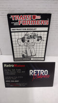 Vintage 1984 Original G1 Transformers Omnibot Downshift - Instruction Booklet