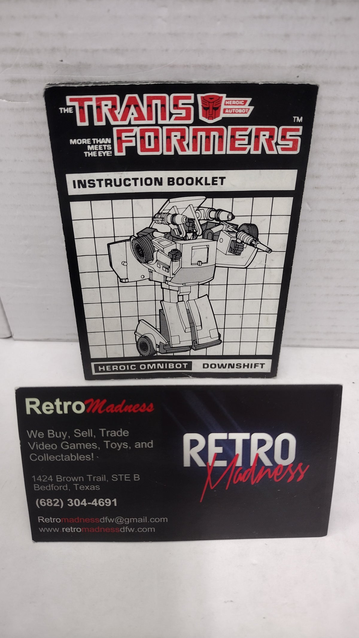 Vintage 1984 Original G1 Transformers Omnibot Downshift - Instruction Booklet