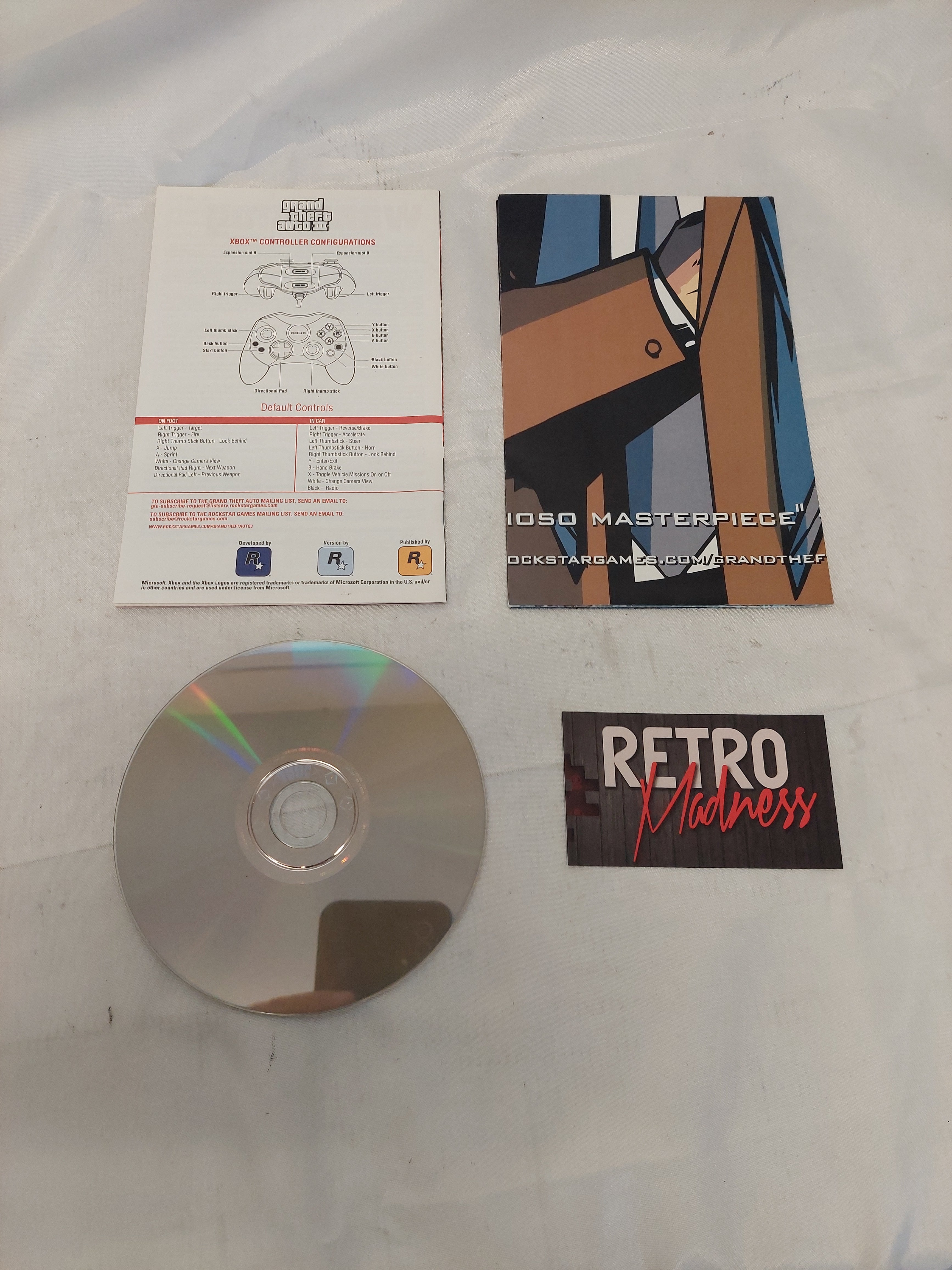 Xbox Grand Theft Auto GTA III Video Game No Case