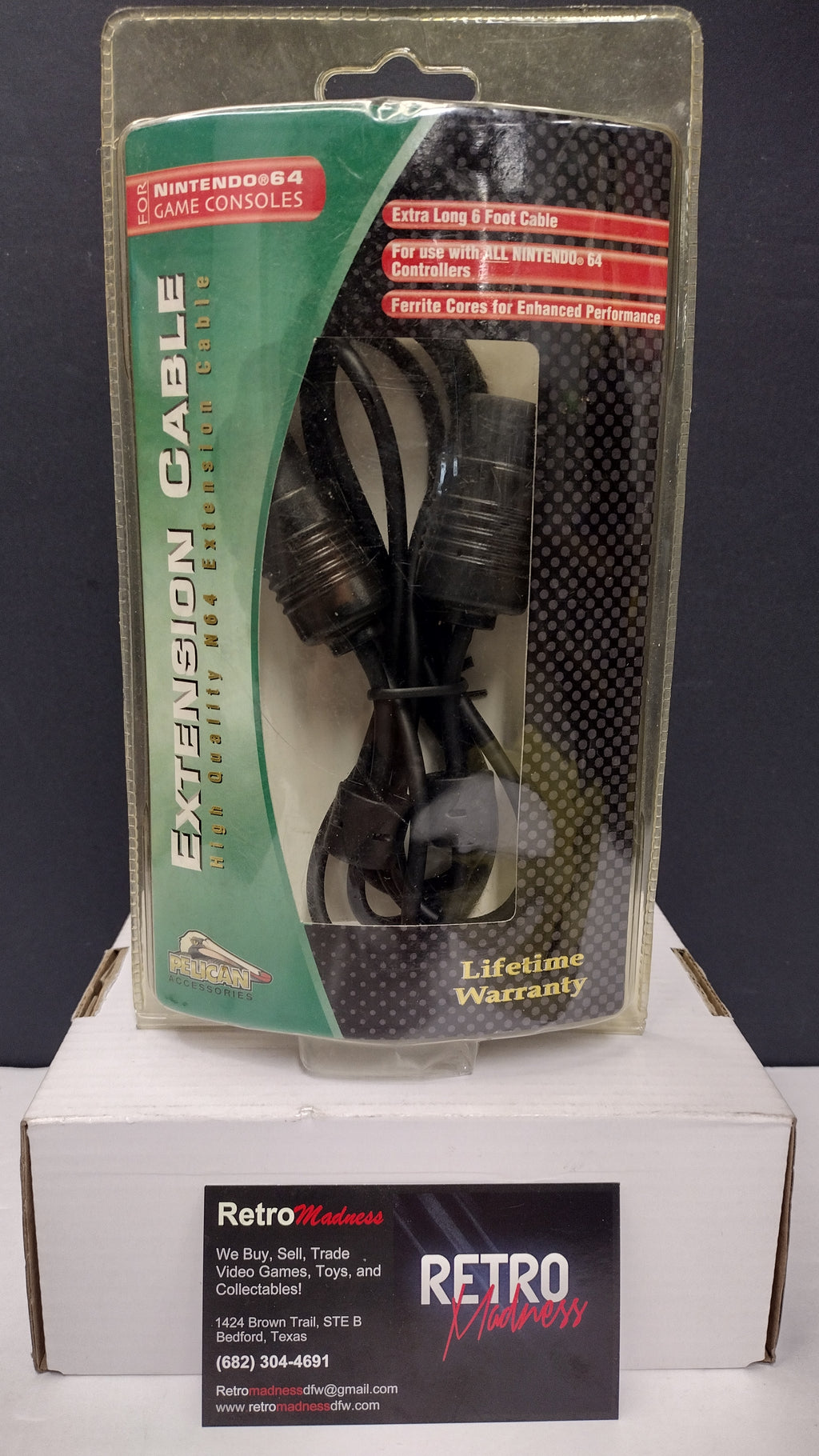 Pelican Accessories for the Nintendo 64 Extension Cable 6 FT