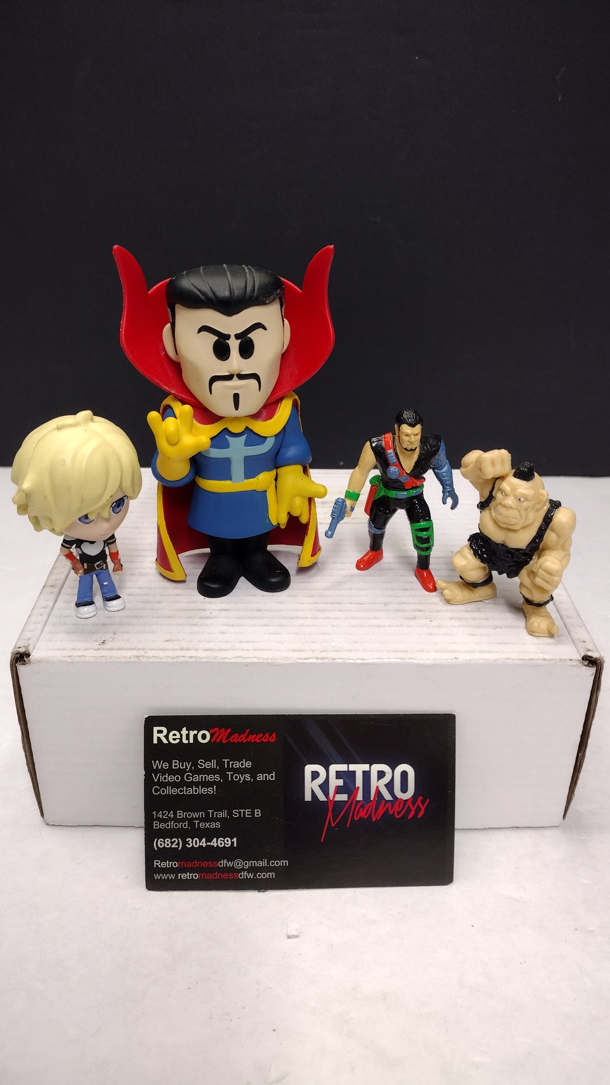 Lot of 4 Vintage Figures Funko Soda Dr Strange RWBY Monster Wrestlers