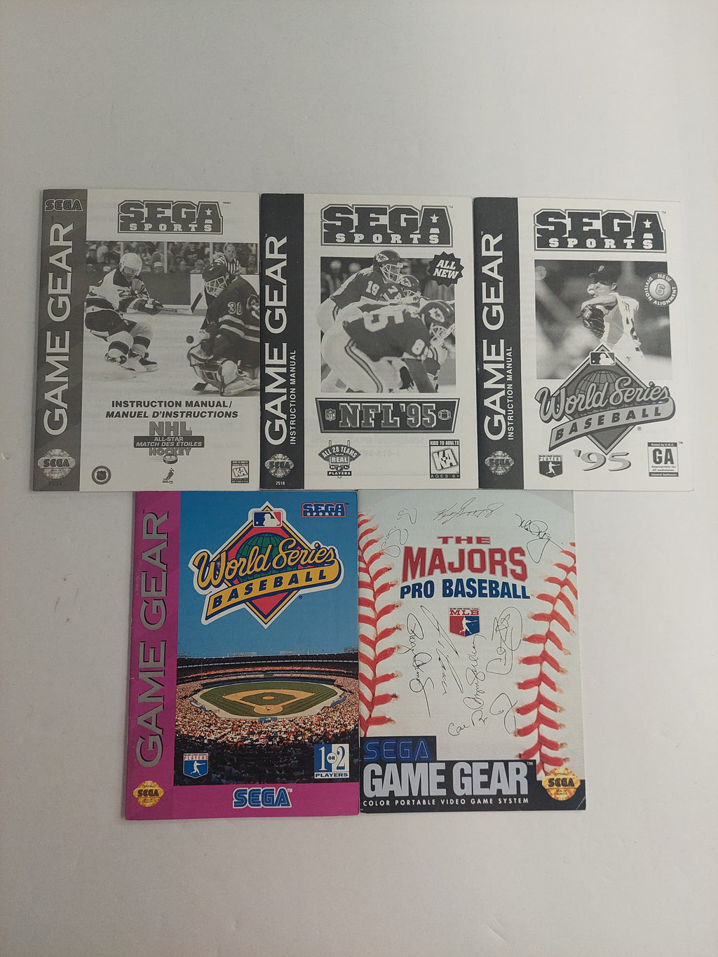 Sega Game Gear Sega Sports Manual Instruction Booklet Lot