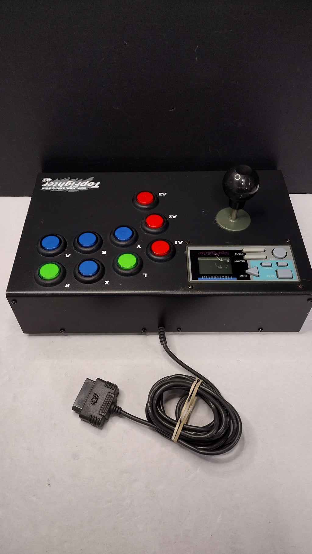 QJ Top Fighter SV-339 Arcade Stick Controller for SNES OEM Tested - Missing Rubber Foot