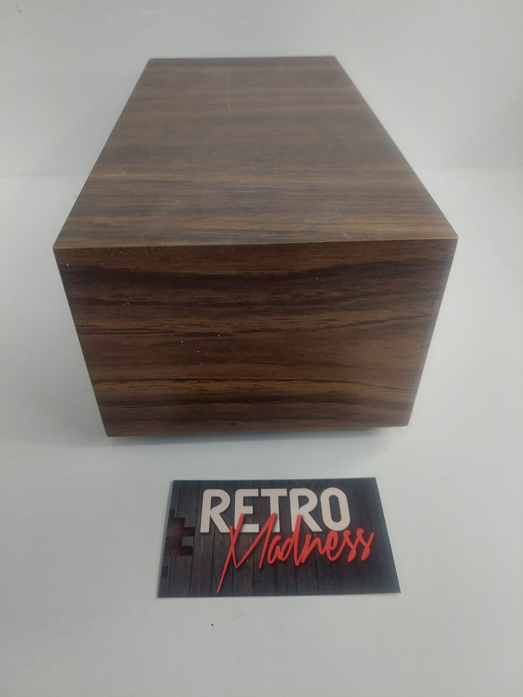 Kenmark Faux Walnut Wood Cassette Tape Storage Case