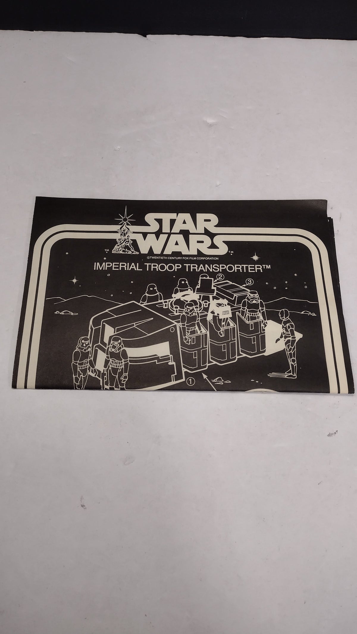 Vintage 1979 Kenner Star Wars Imperial Troop Transport Instructions Sheet