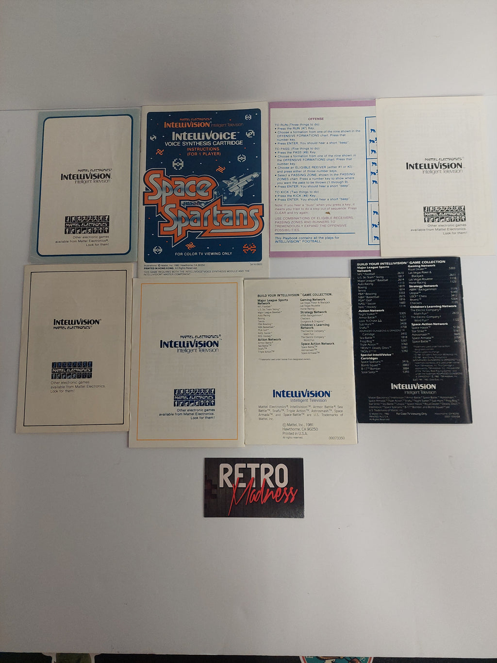 Vintage Intellivision Manual and Catalog Lot