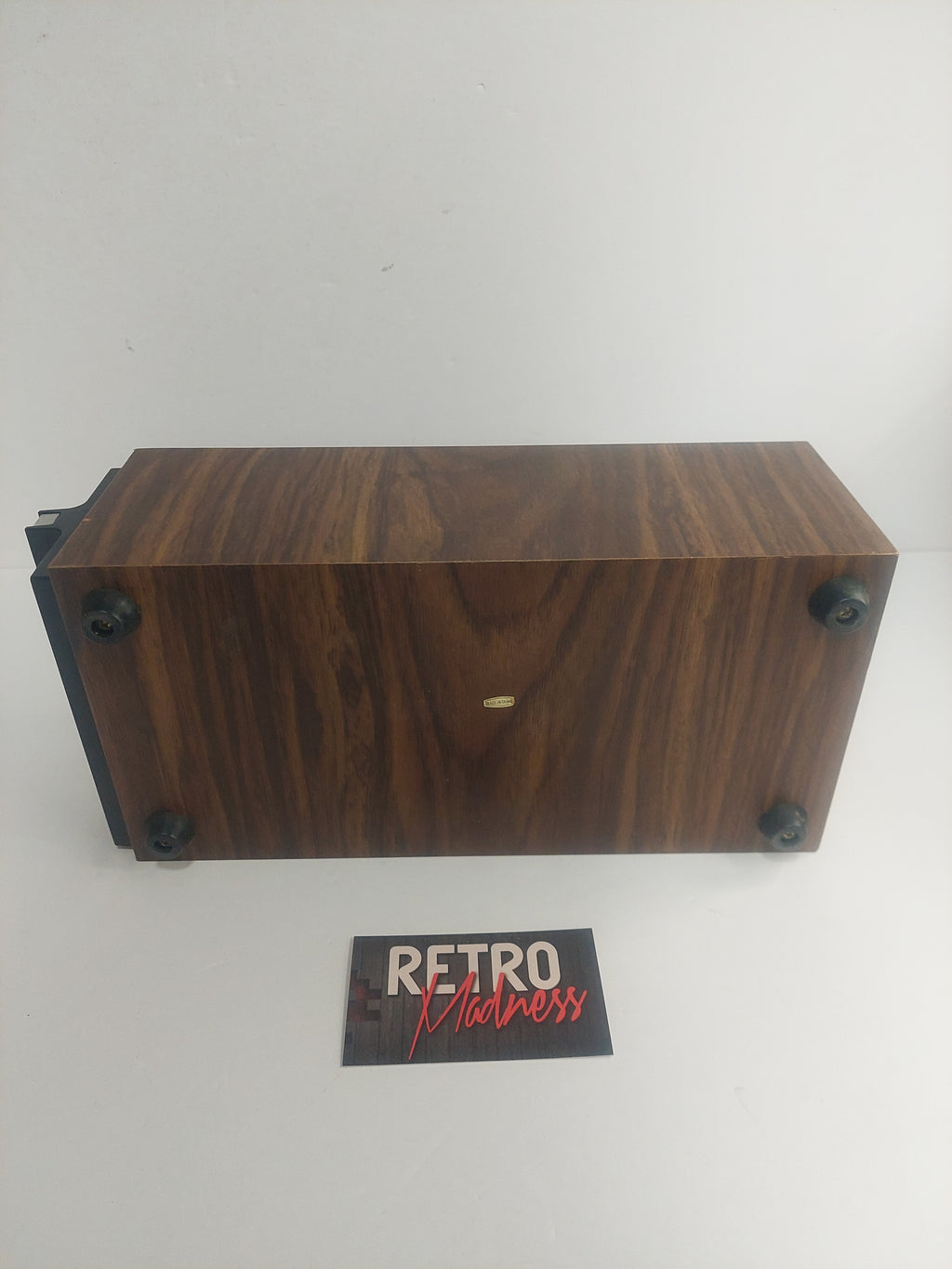 Kenmark Faux Walnut Wood Cassette Tape Storage Case