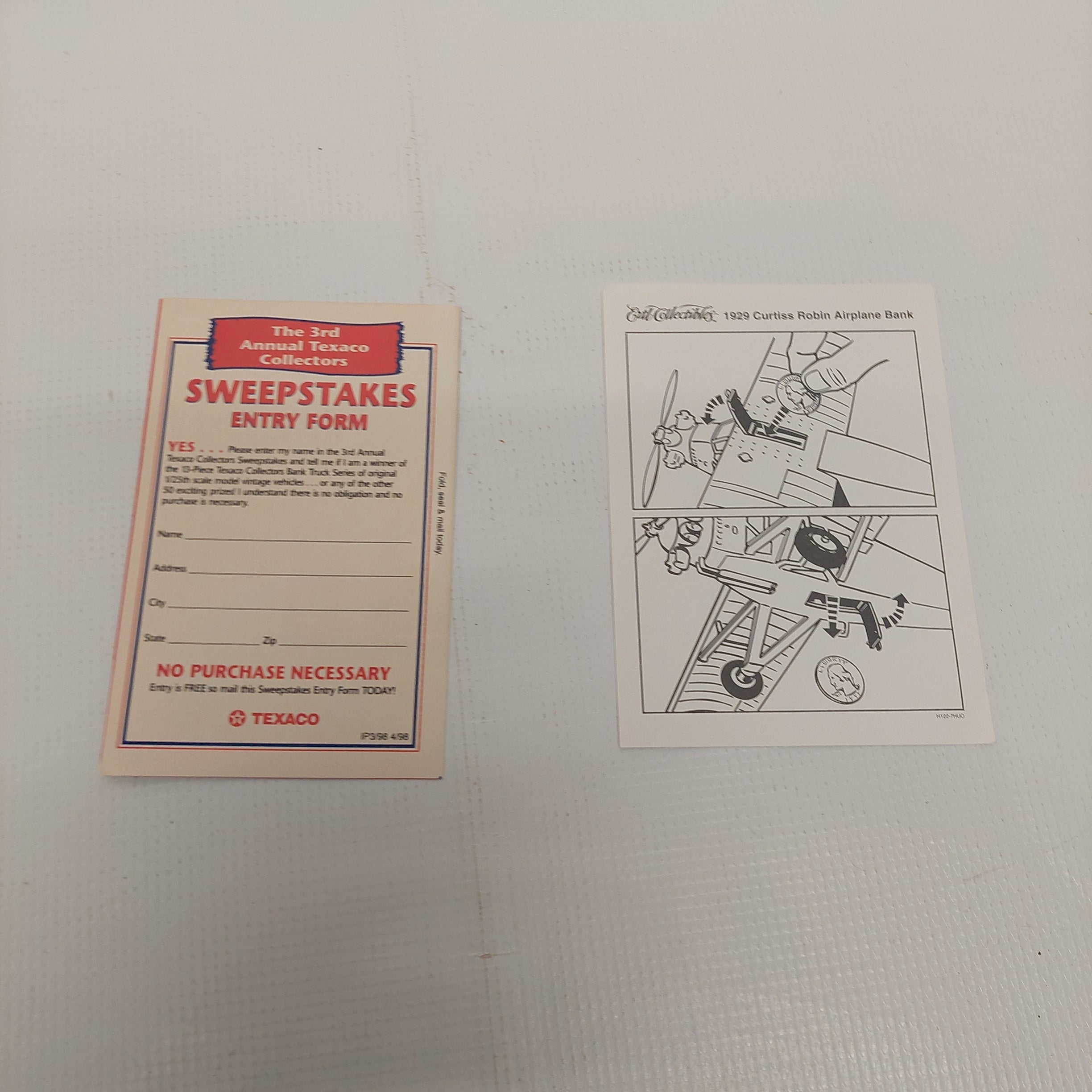Wings Of Texaco 1929 Curtiss Robin Airplane 1998