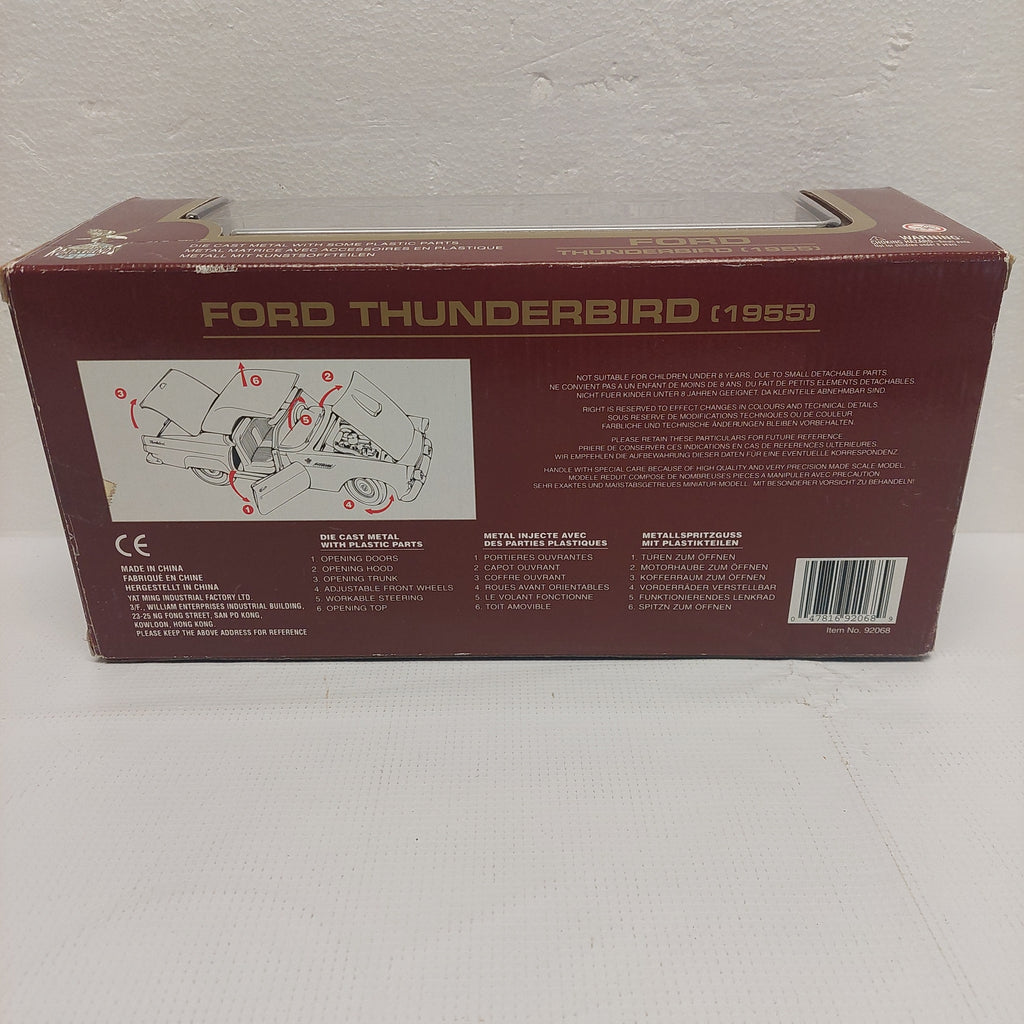 1955 Ford Thunderbird 1:18 Die Cast Metal