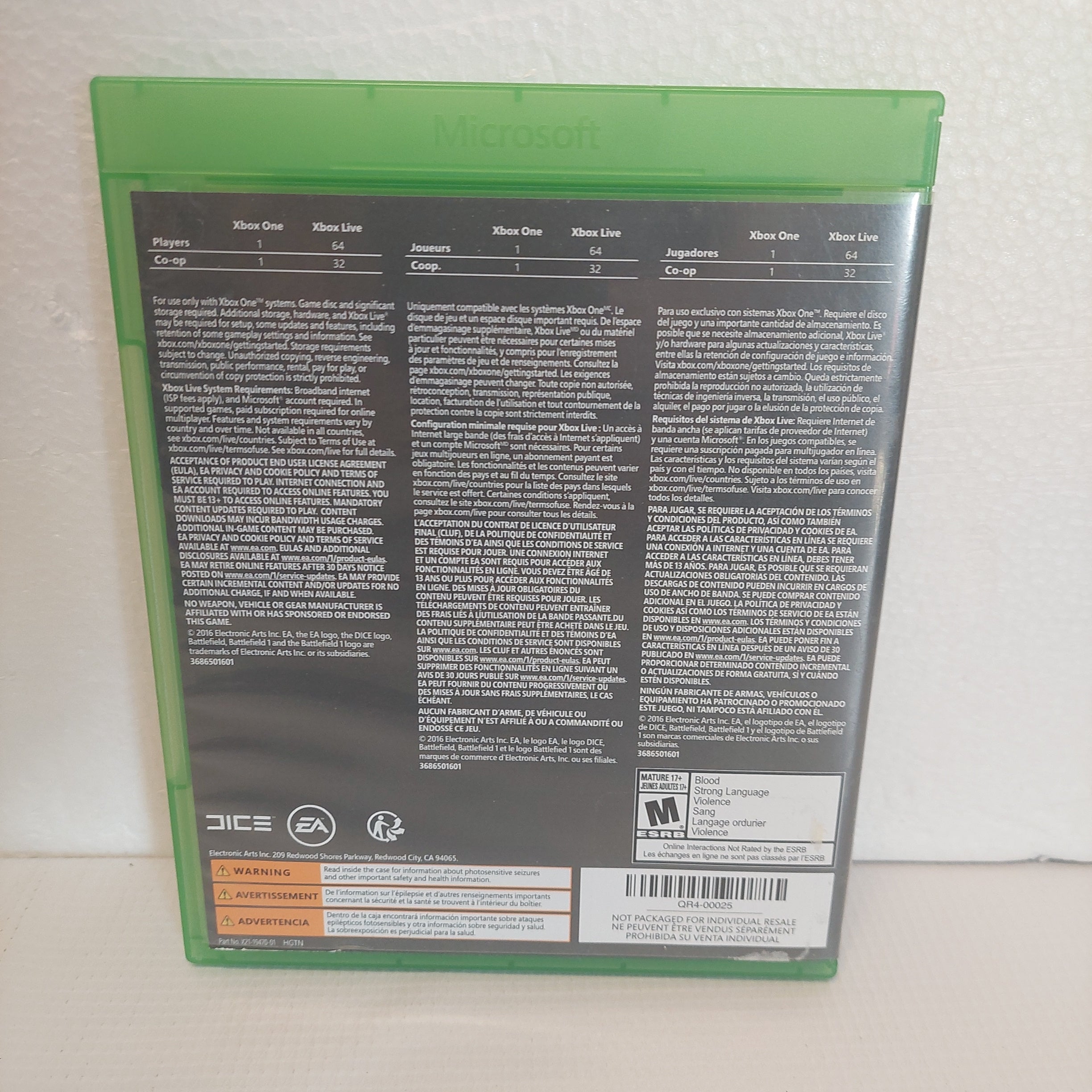 Xbox One Battlefield 1