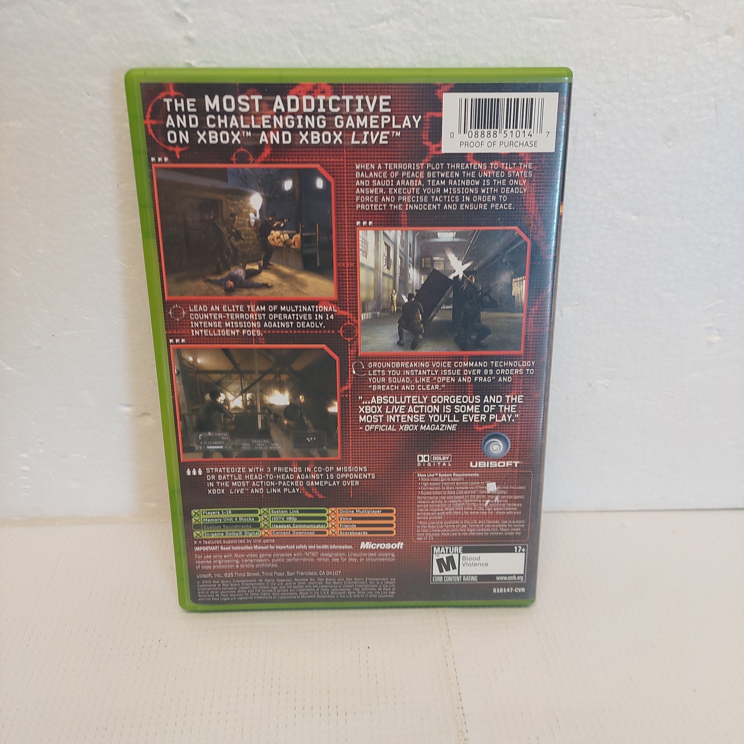 Xbox Tom Clancy's Rainbow Six 3