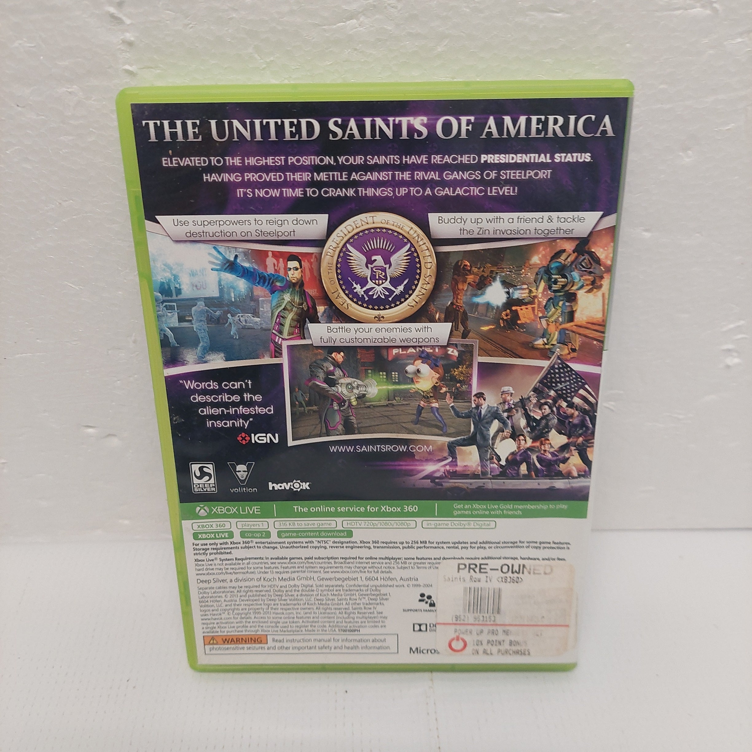 Xbox Saints Row IV Platinum Hits