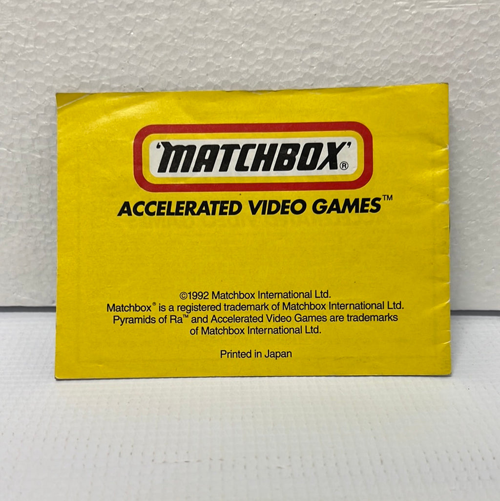 Matchbox Pyramids Of Ra Manual ONLY